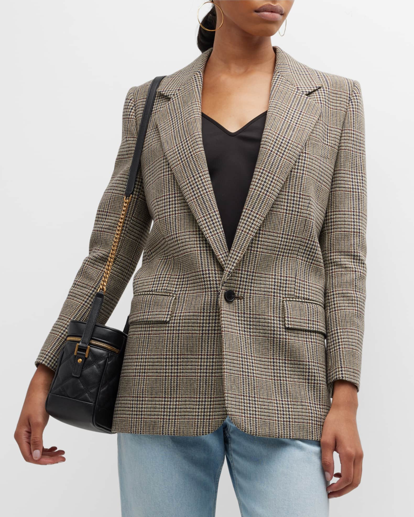 Louis Vuitton Double-Breasted Prince of Wales Blazer