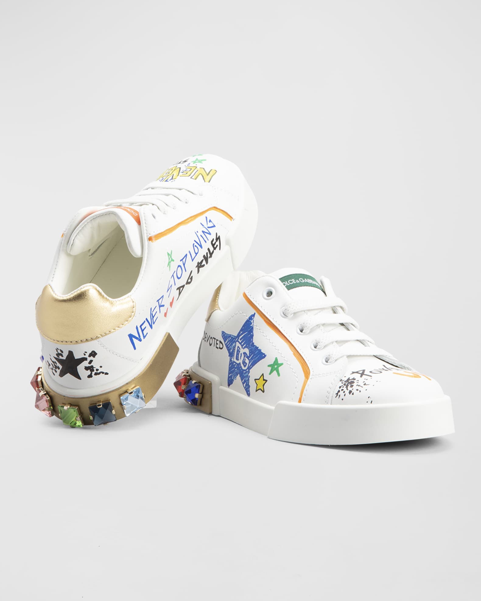 dolce gabbana portofino graffiti sneakers
