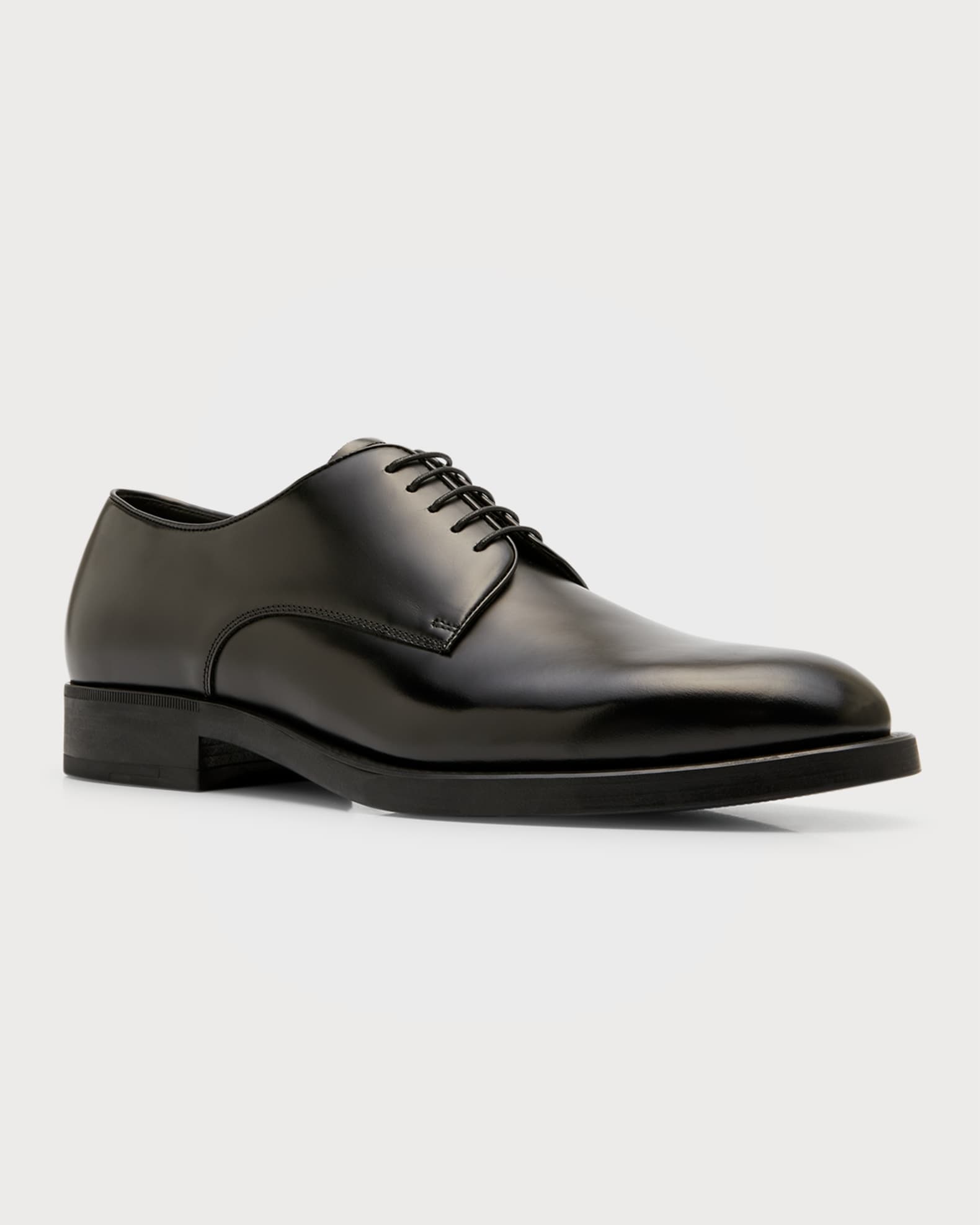 Armani black formal shoes store