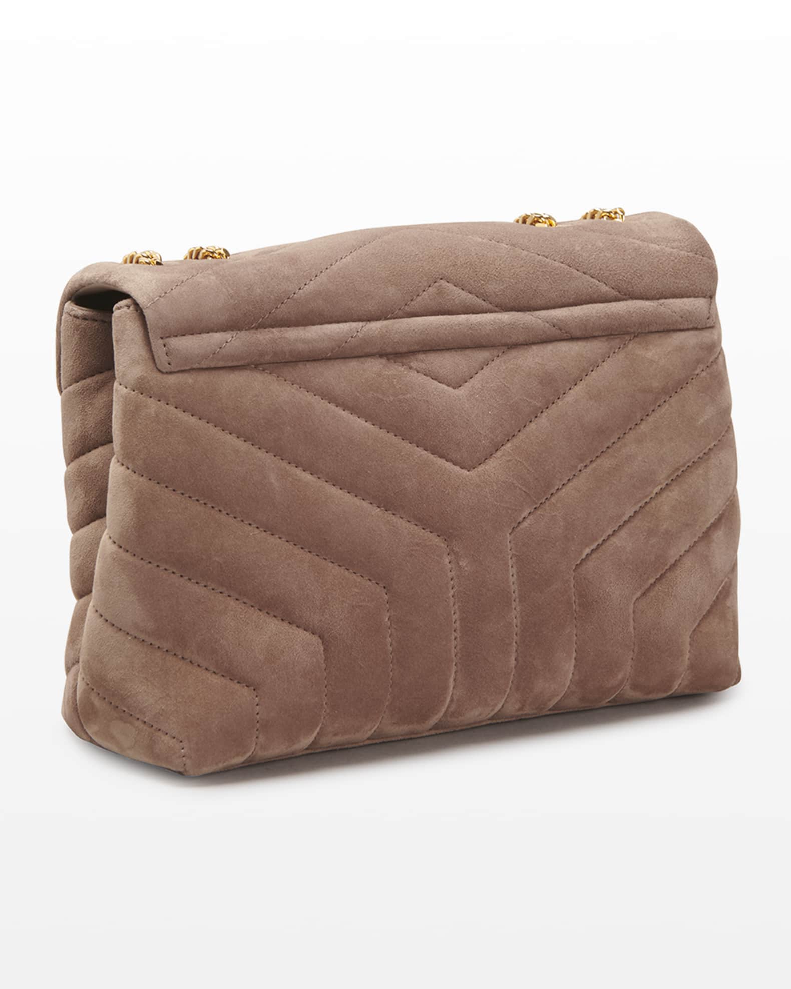 Saint Laurent Loulou Small YSL Shoulder Bag in Quilted Suede Neiman Marcus