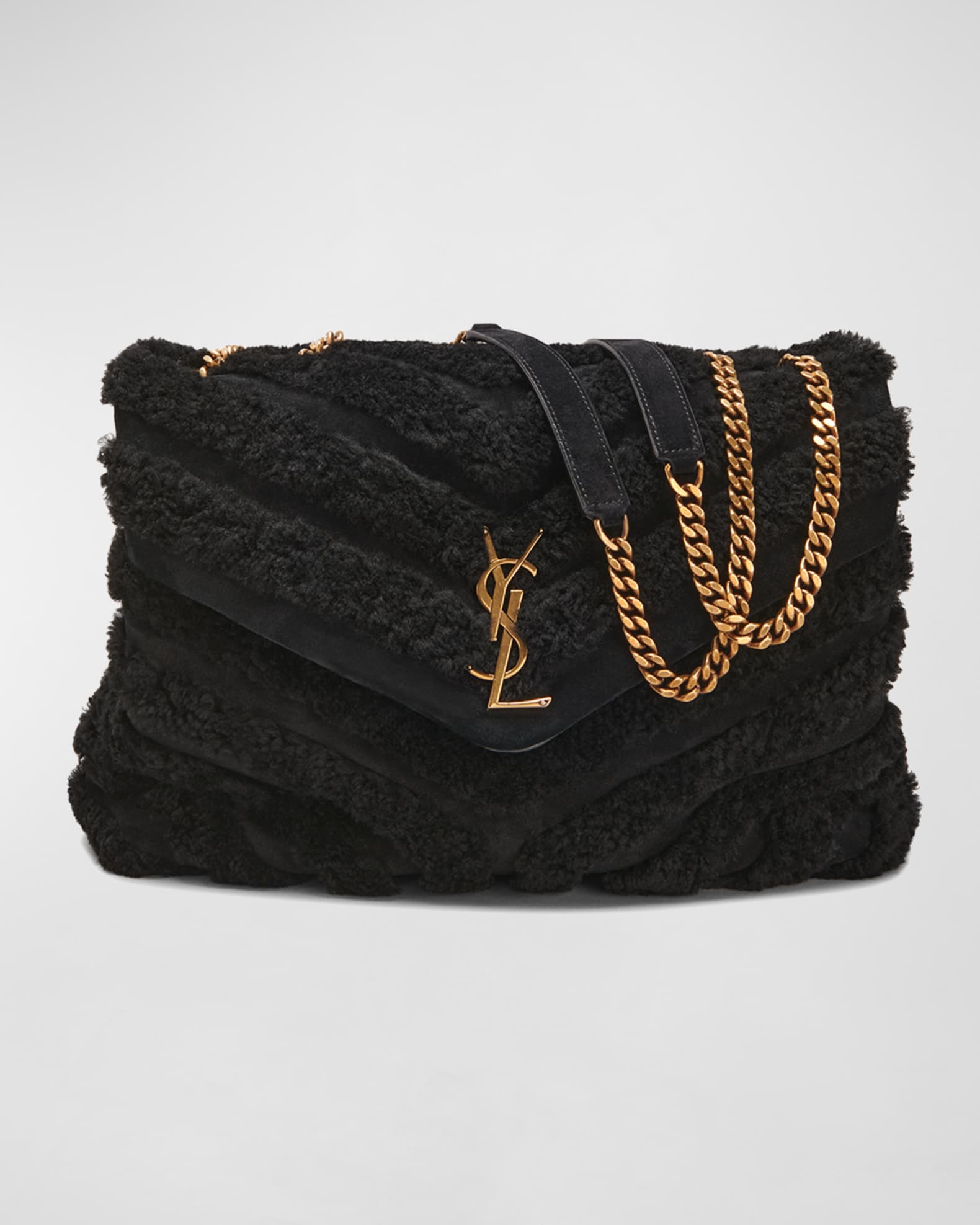 Ysl shearling bag cheap