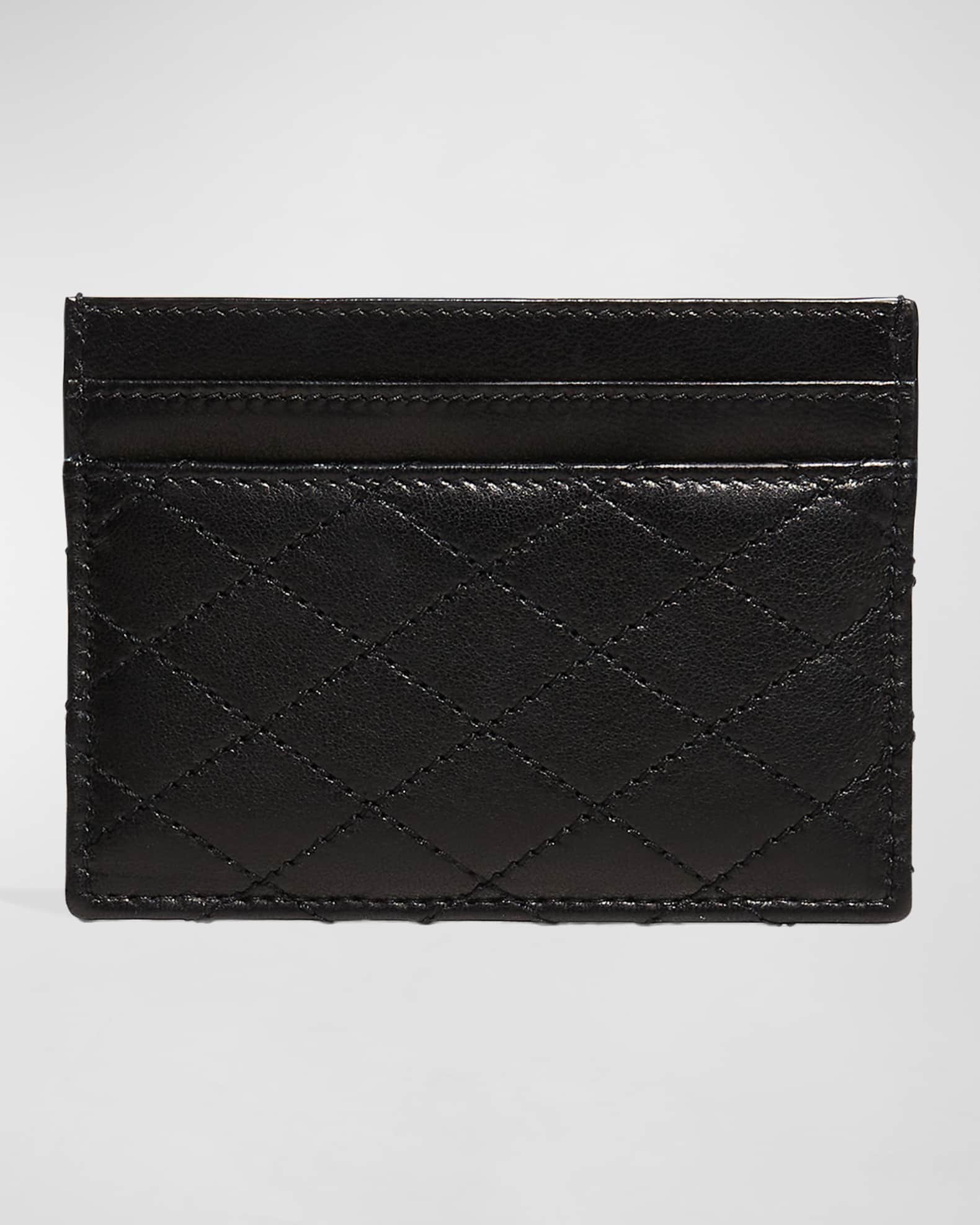 gaby card case in quilted lambskin