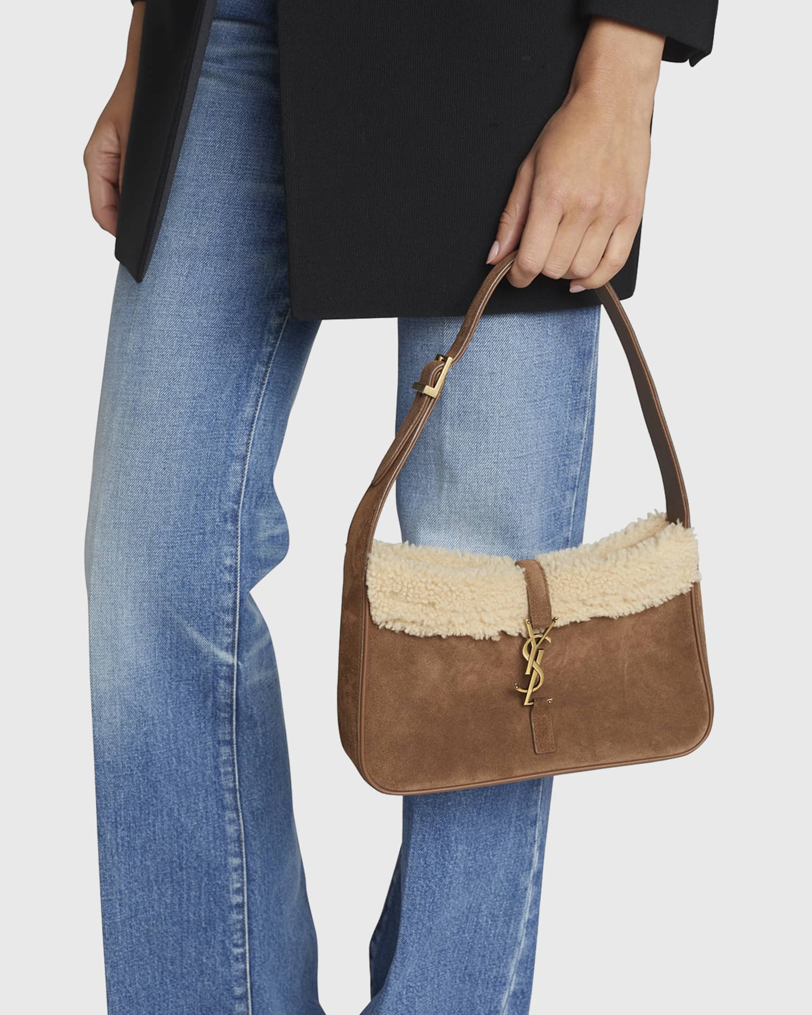 Ulla Johnson Remy Convertible Shearling Shoulder Bag from Neiman Marcus -  Styhunt