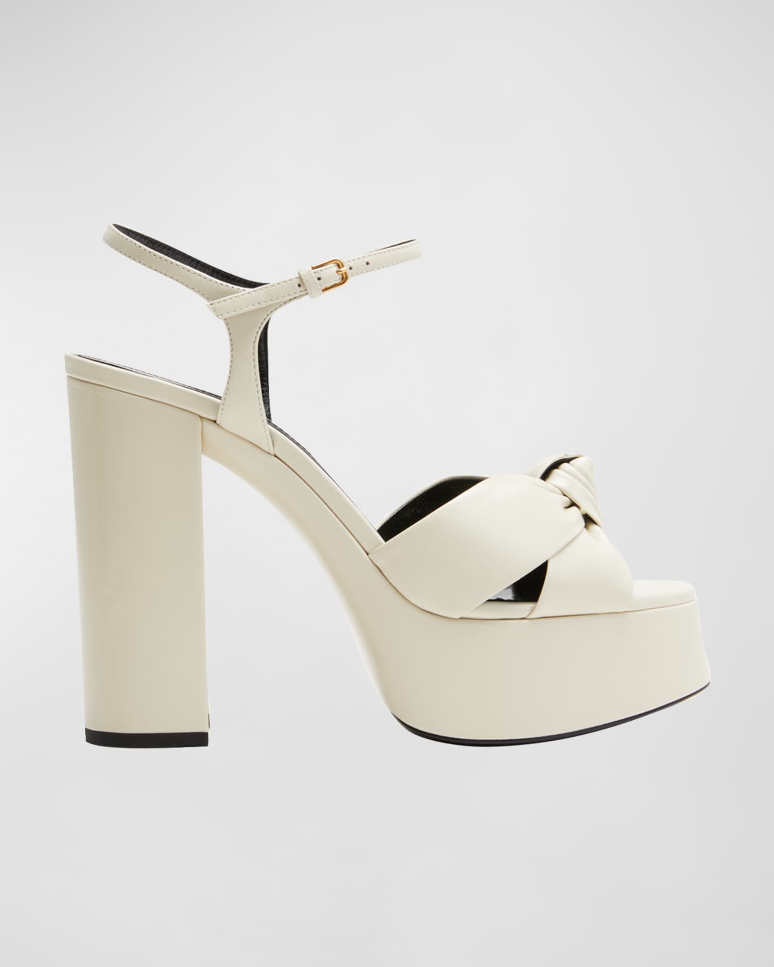 Saint laurent white heels outlet