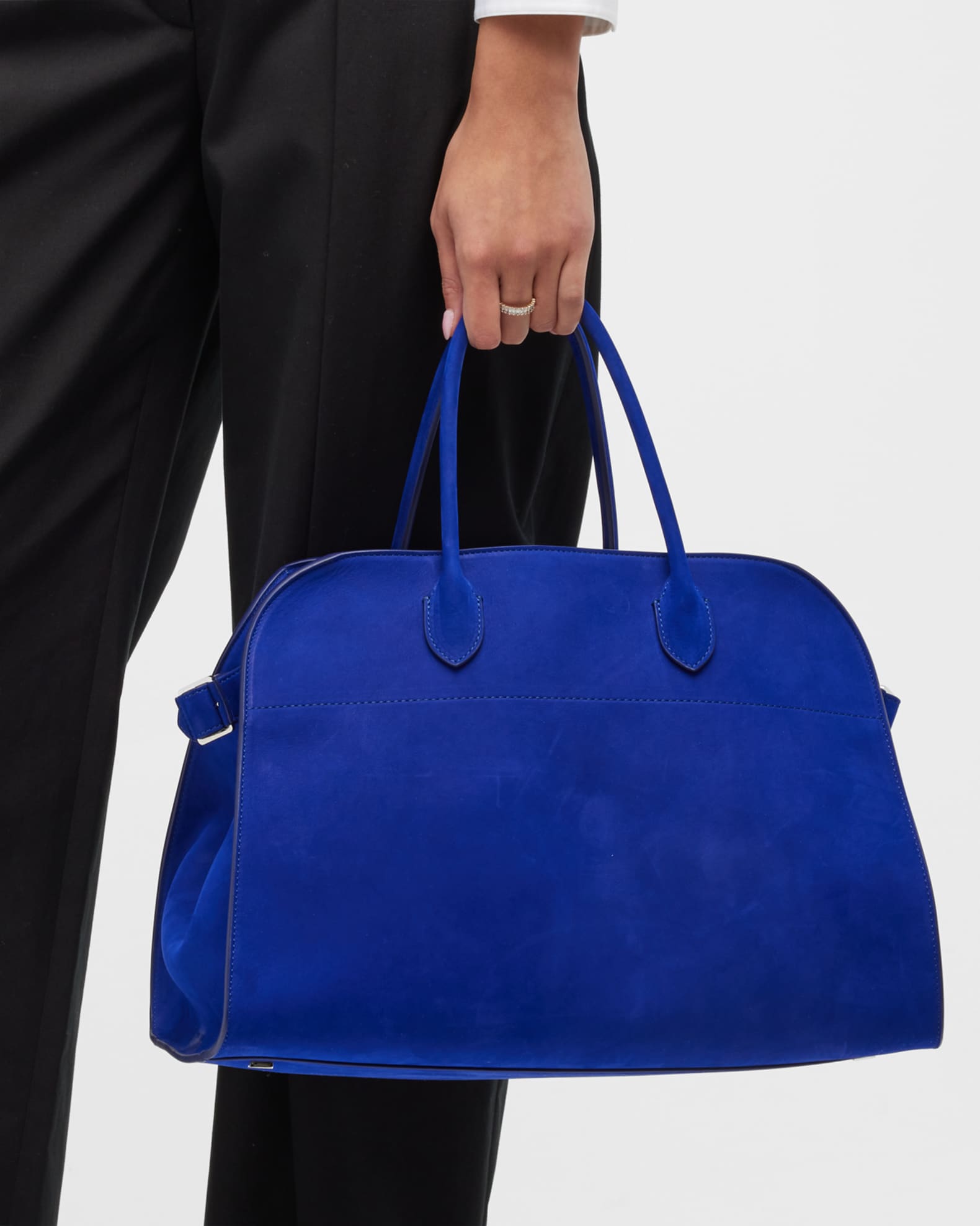 THE ROW Margaux 15 Tote Bag in Suede | Neiman Marcus