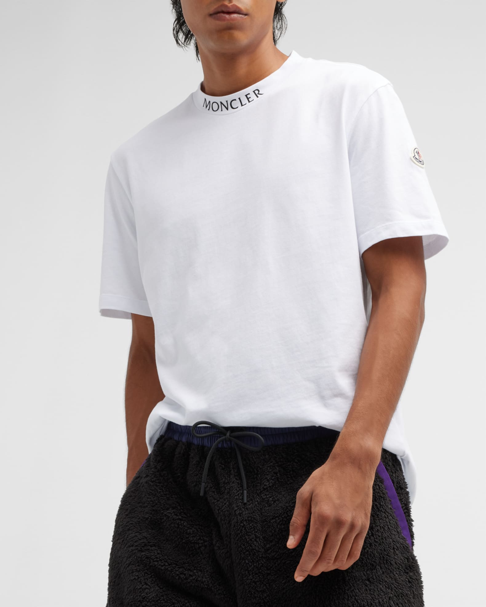 Moncler Men's Logo-Neck T-Shirt | Neiman Marcus
