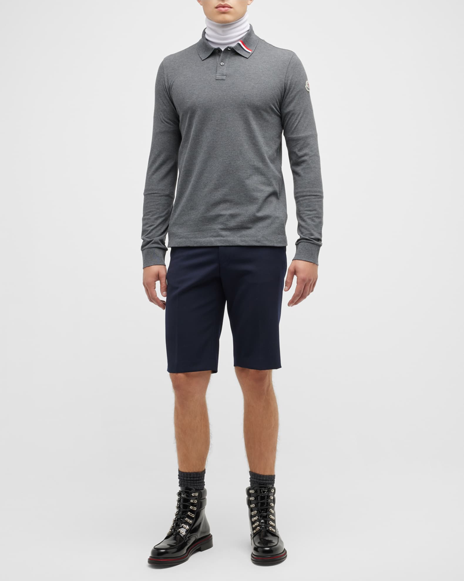 Moncler Men's Signature Polo Shirt | Neiman Marcus