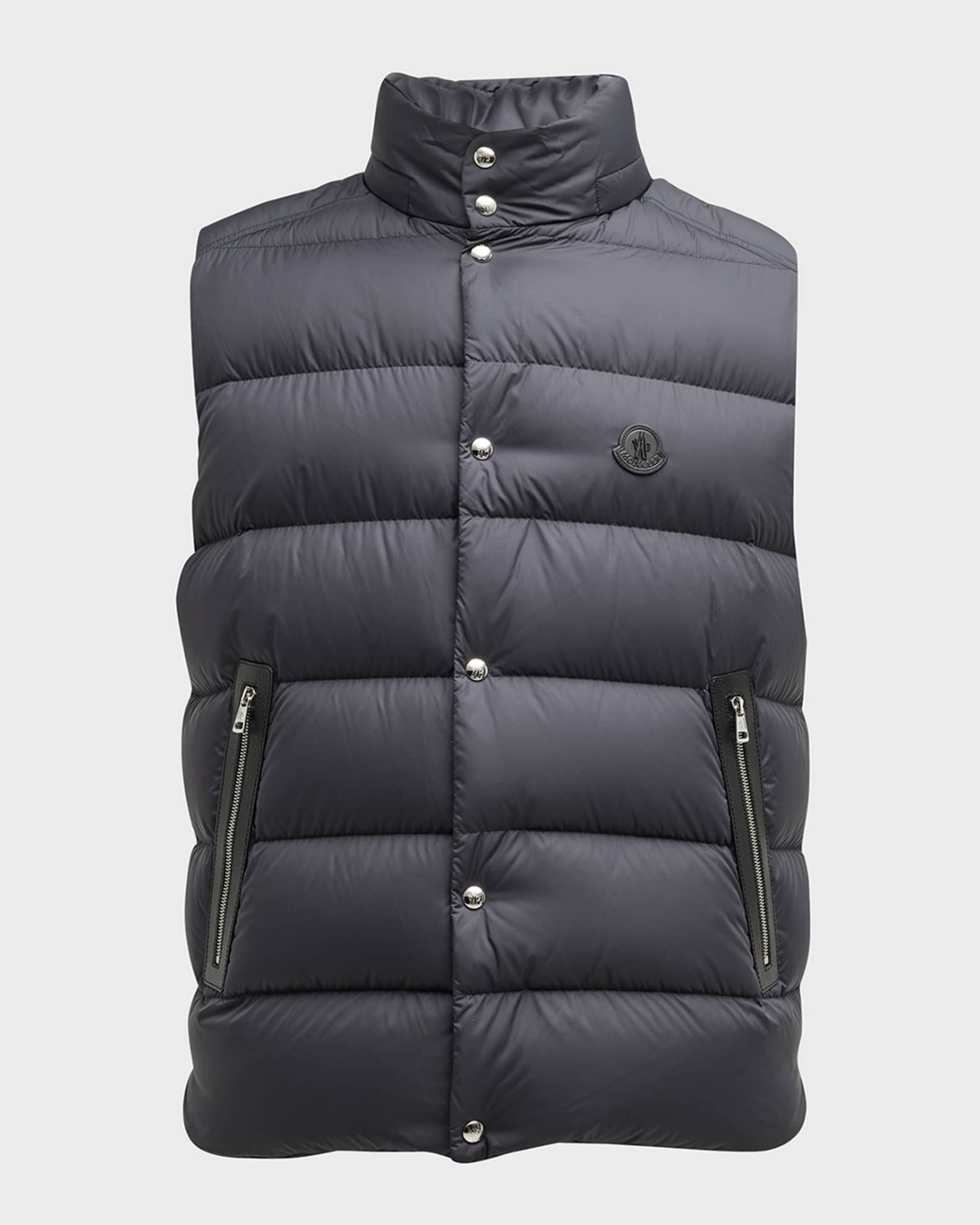 Moncler Synthetic Herniaire Quilted Down Gilet in Brown for Men Mens Clothing Jackets Waistcoats and gilets 