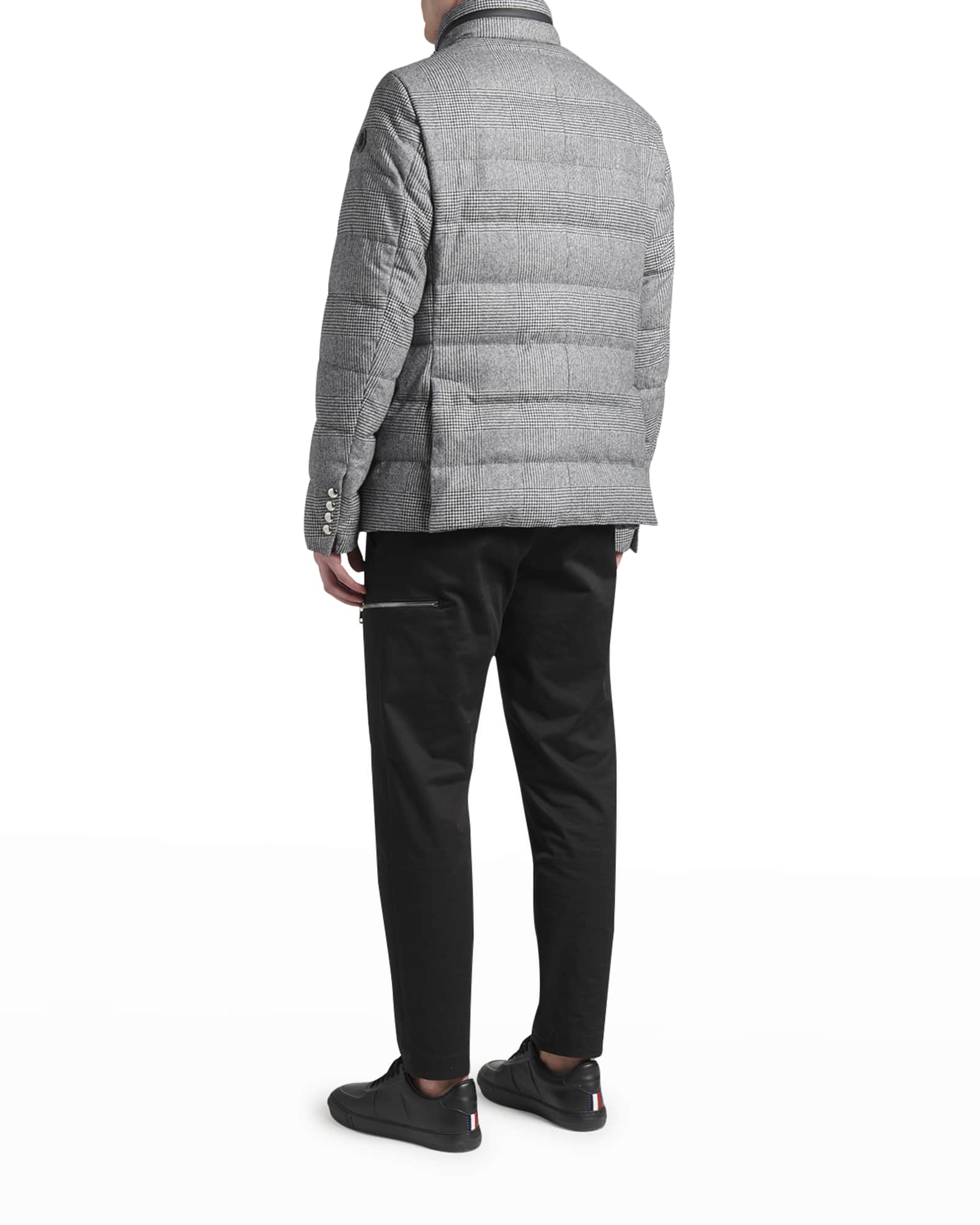 MONCLER 20AW BESS Glen Check High Neck Down jacket outer black 3