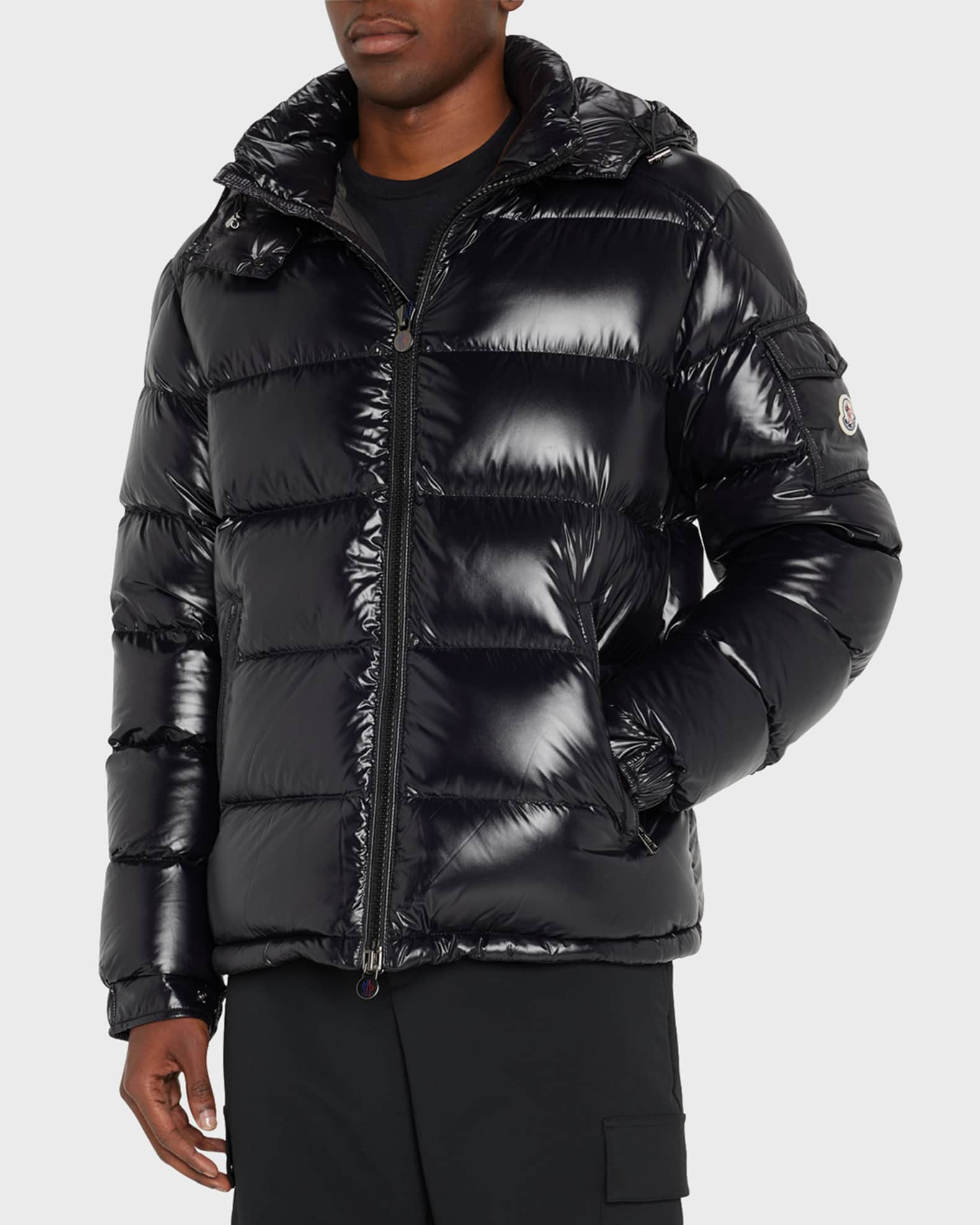 宅配便配送 MONCLER MAYAジャケット ブラック ダウンジャケット ...