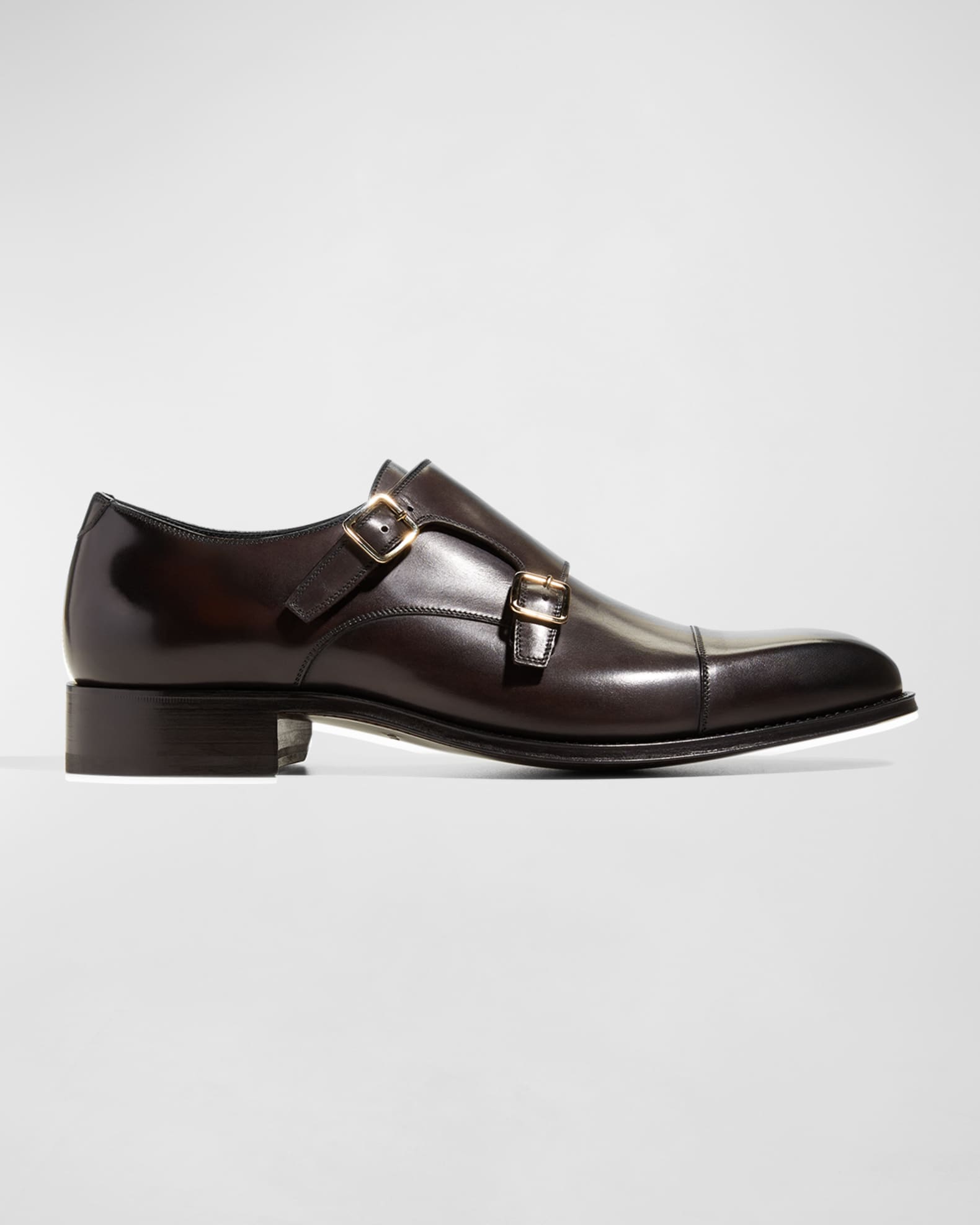 TOM FORD Men s Claydon Leather Double Monk Strap Loafers Neiman Marcus