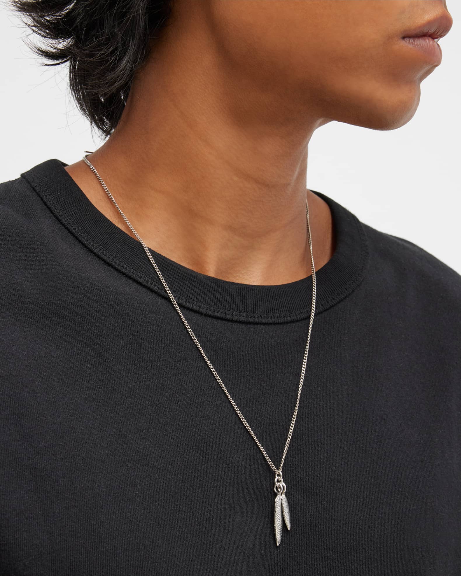 Saint laurent feather necklace new arrivals