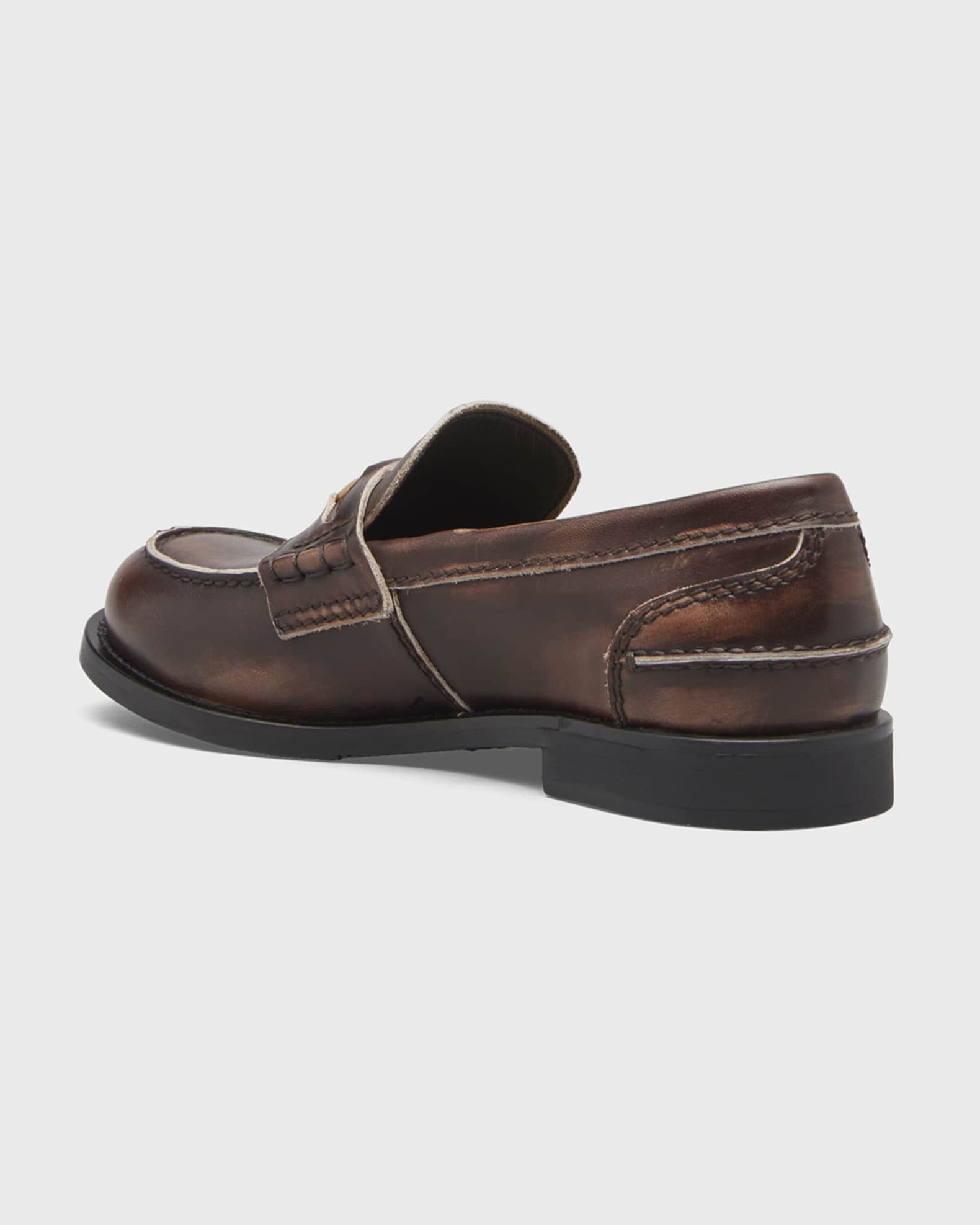 Leather Coin Penny Loafers 1