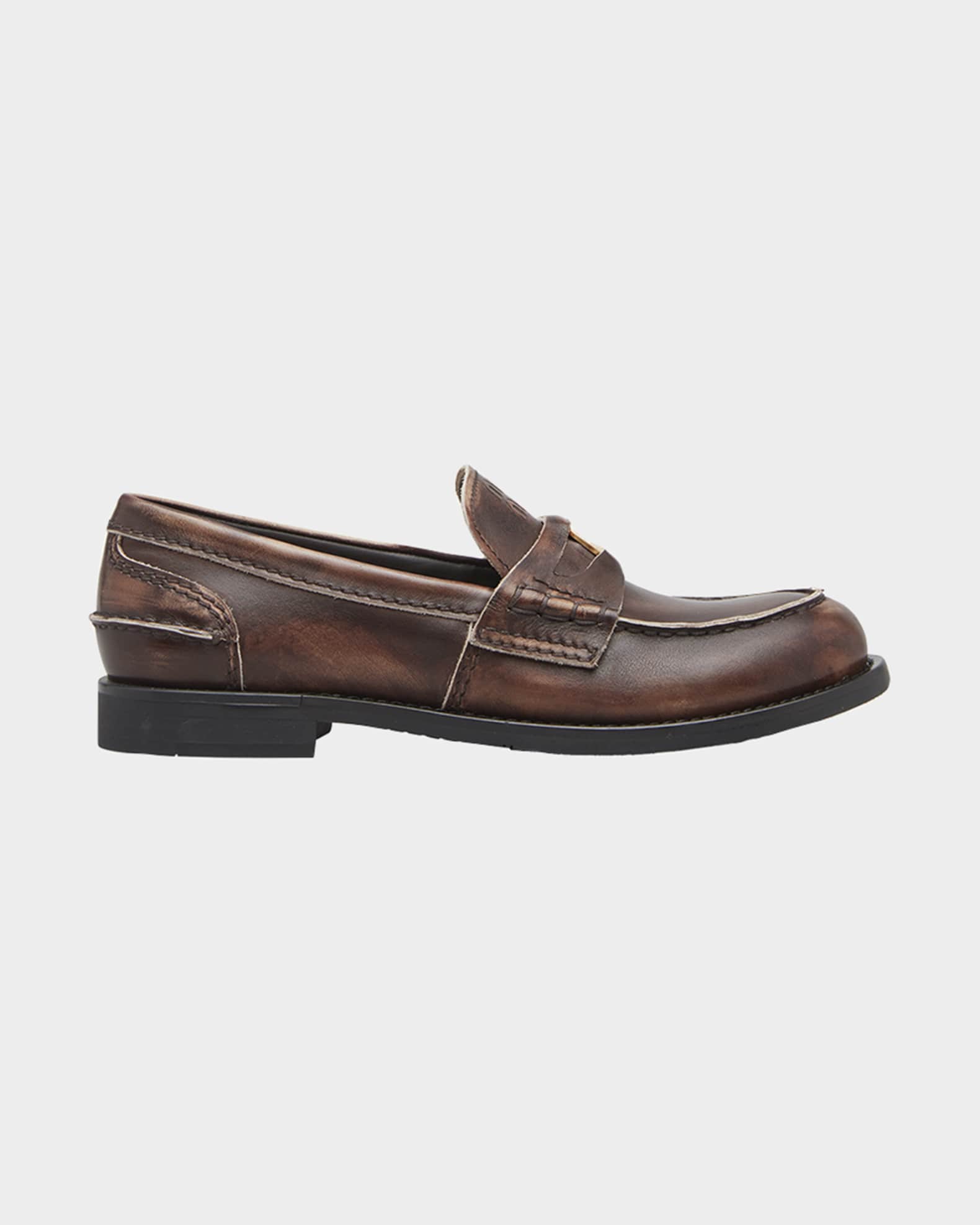 Leather Coin Penny Loafers 0