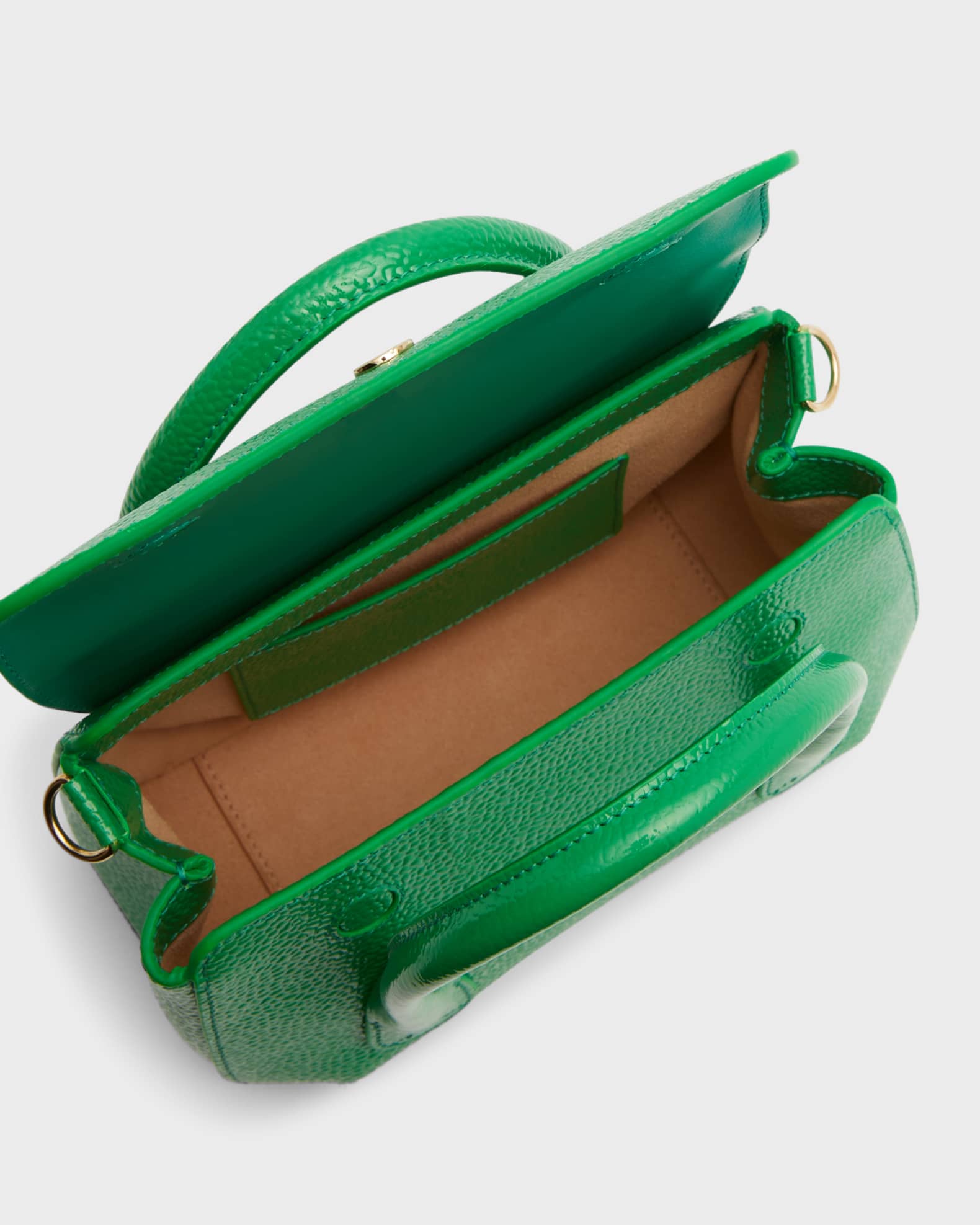Giorgio Armani Mini Textured Leather Top-Handle Bag | Neiman Marcus