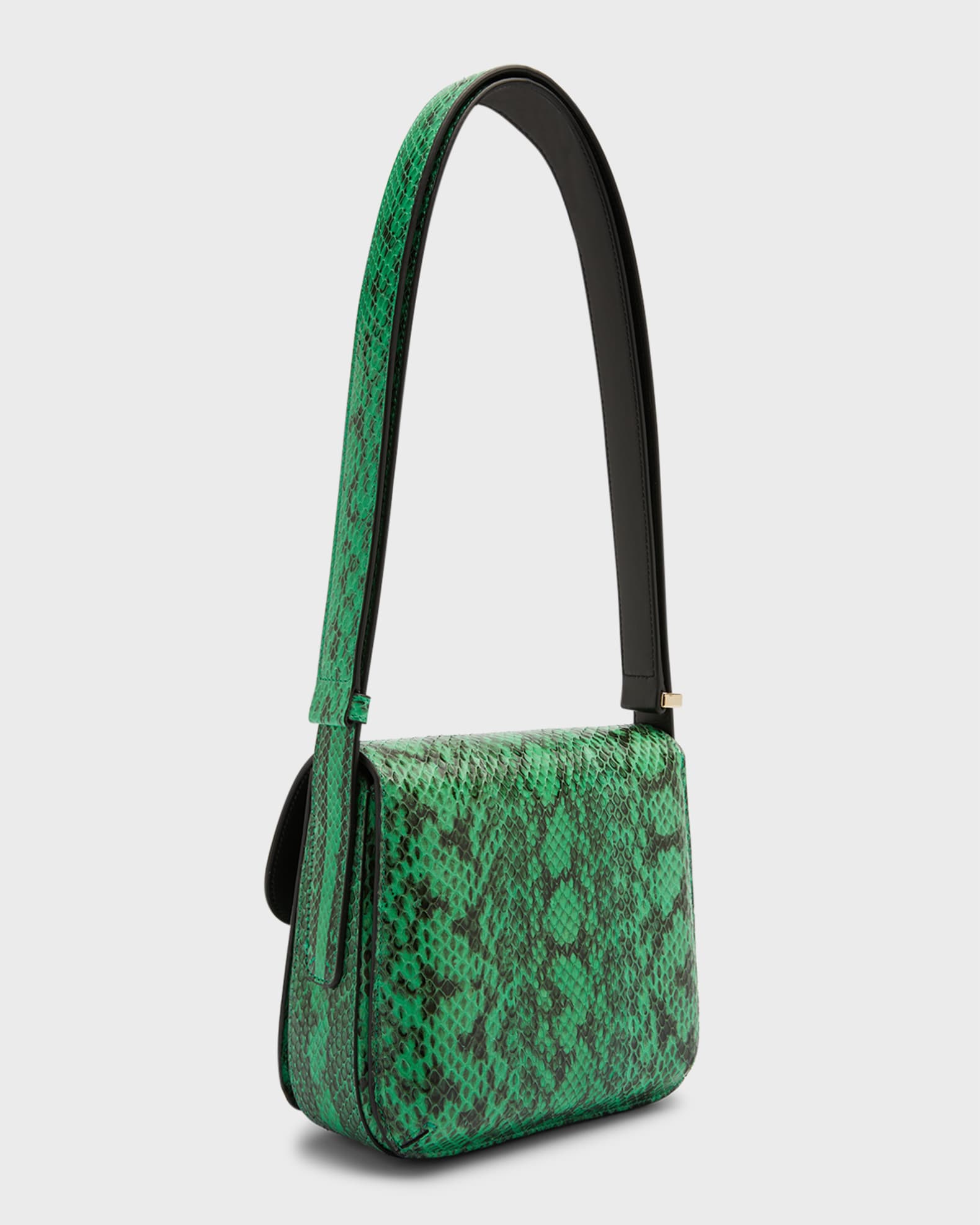 Green Snakeskin Crossbody Bag Emerald Python Leather Bag 