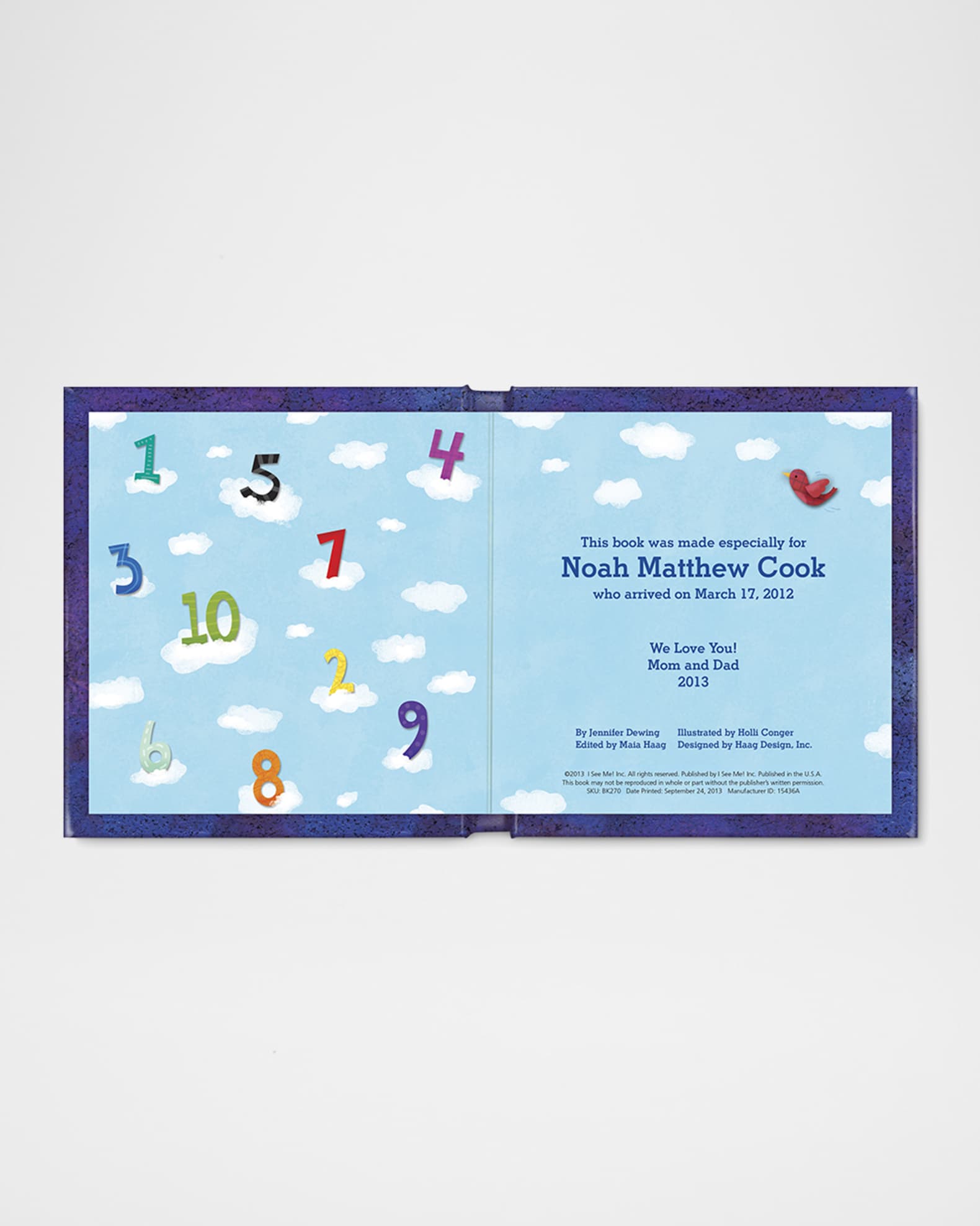 1-2-3 Blast Off Books by Maia Haag, Personalized 1