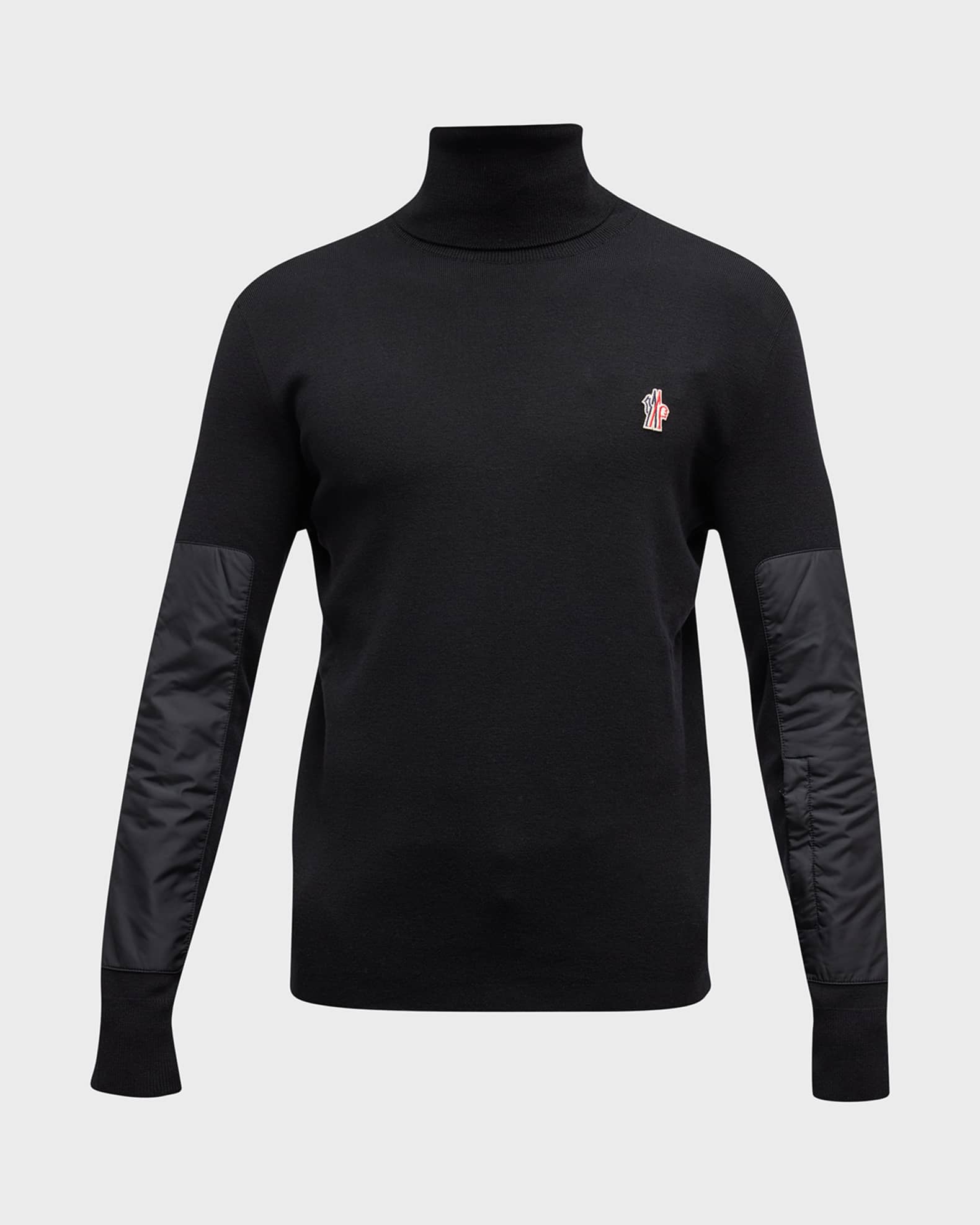 Men's Turtleneck Sweater with Patches 0
