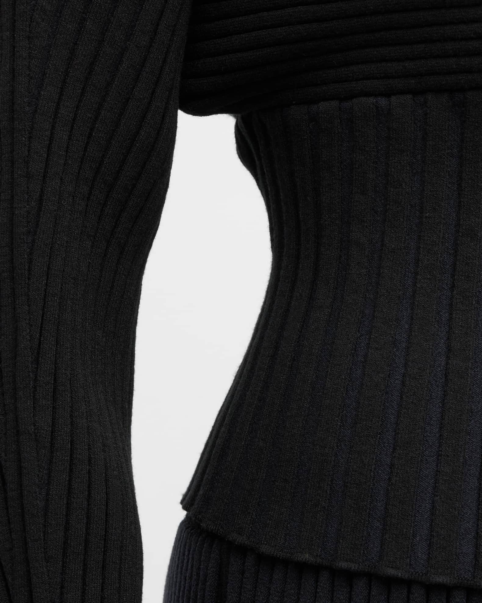 Tory Burch Ribbed Dolman-Sleeve Mock-Neck Top | Neiman Marcus