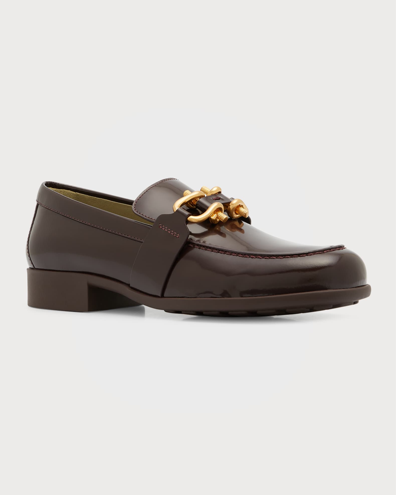 Bottega Veneta Madame Calfskin Chain Loafers | Neiman Marcus