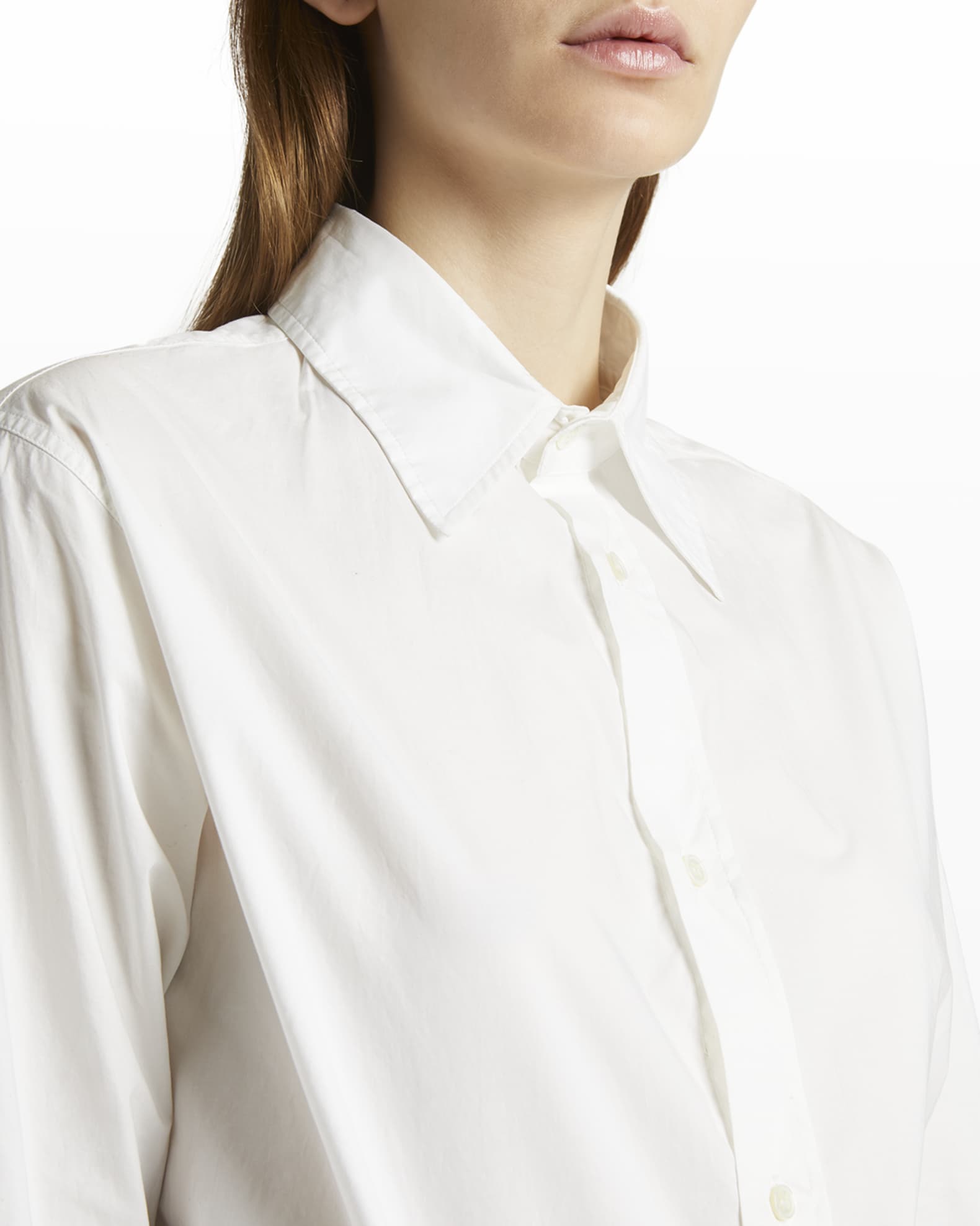 Plan C Detachable Knit Collar Tunic Shirt | Neiman Marcus