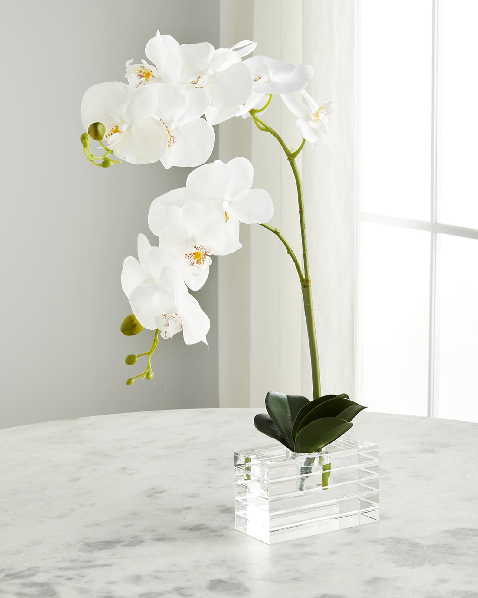 Crystal Clear Orchids Arrangement  0