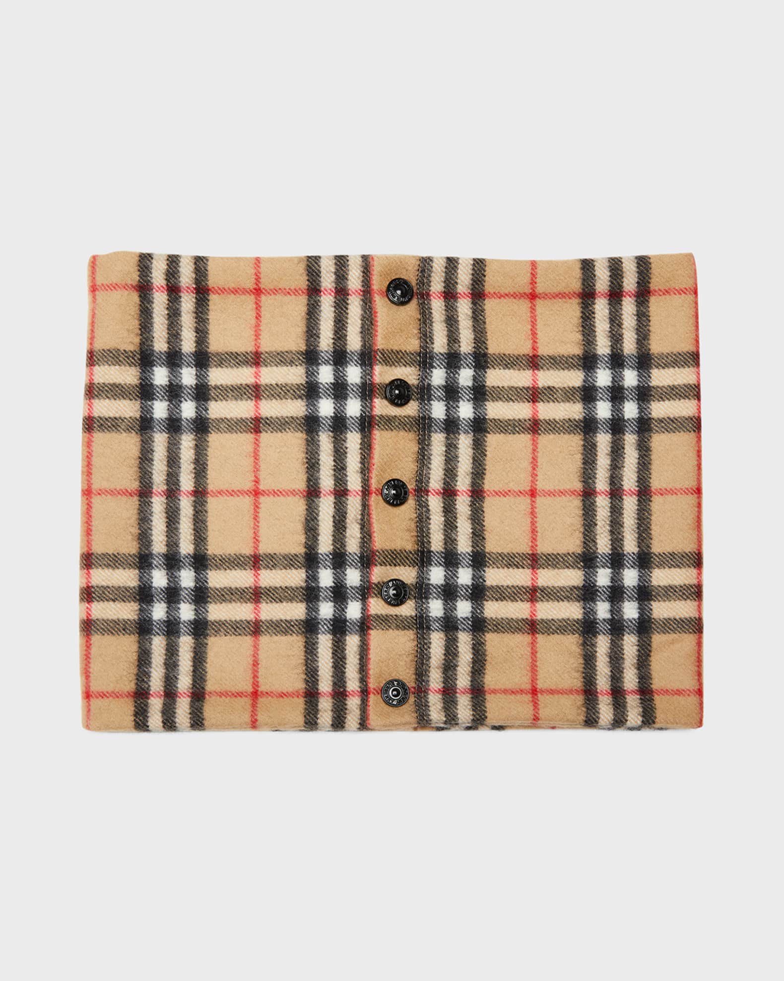 Girl's Vintage Check-Print Snood 0
