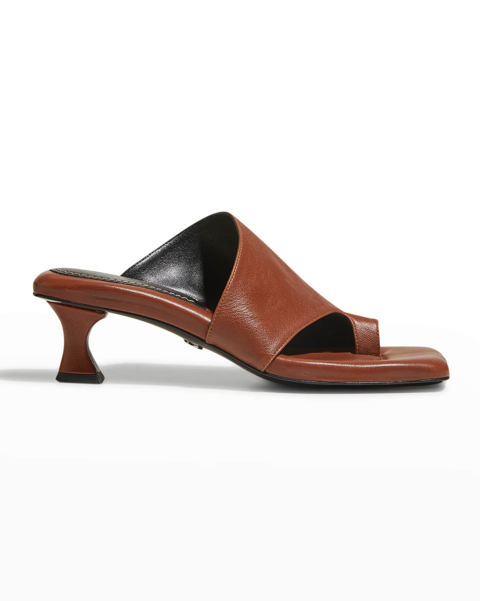 neimanmarcus.com | Asymmetrical Lambskin Toe-Loop Sandals