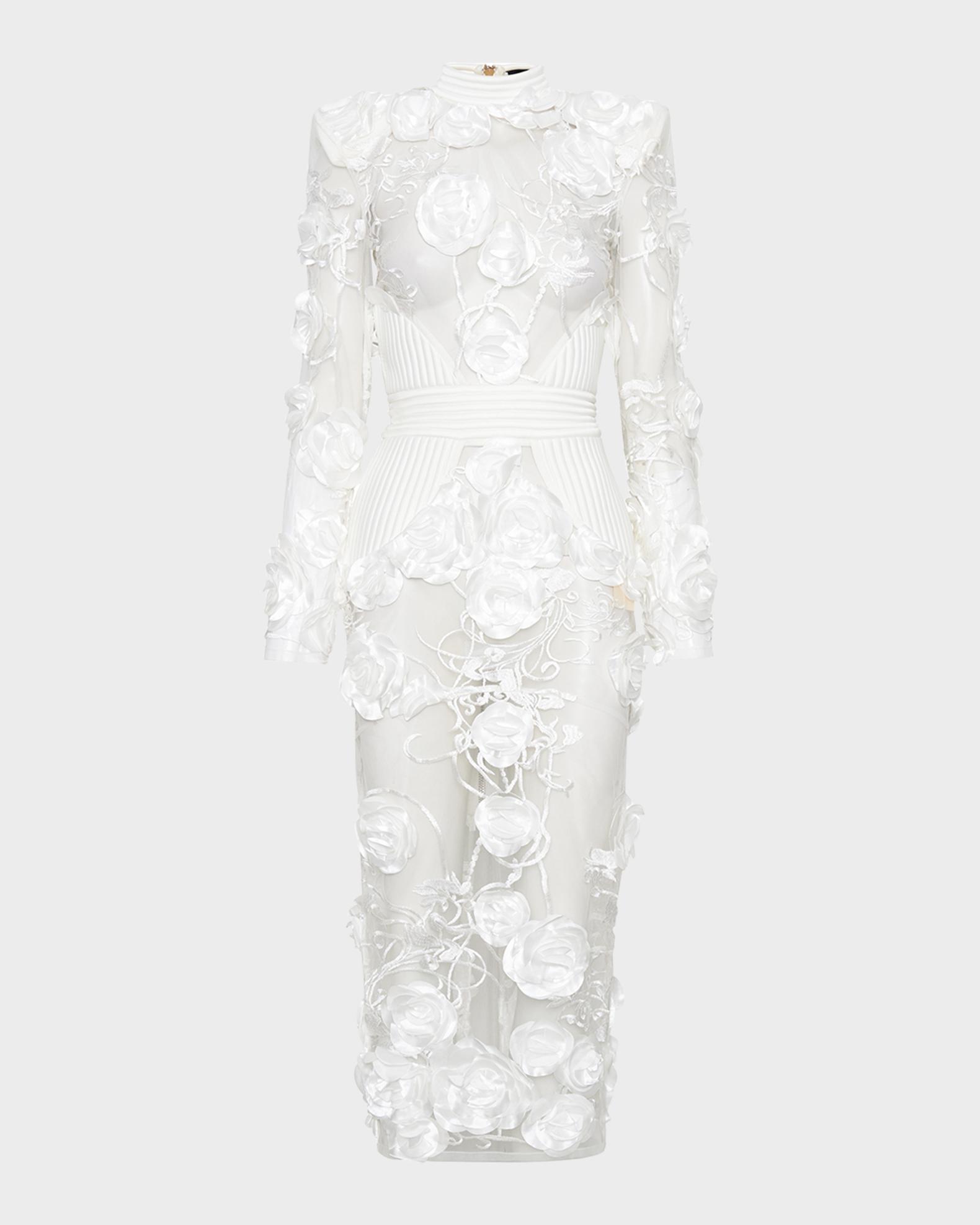 zhivago battle lines floral embellished vendetta dress The Vendetta Floral Mesh Midi Dress