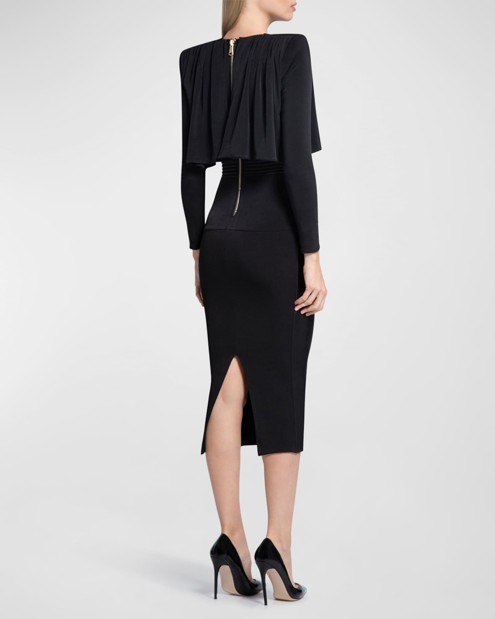 ZHIVAGO The Will Capelet Midi Dress | Neiman Marcus