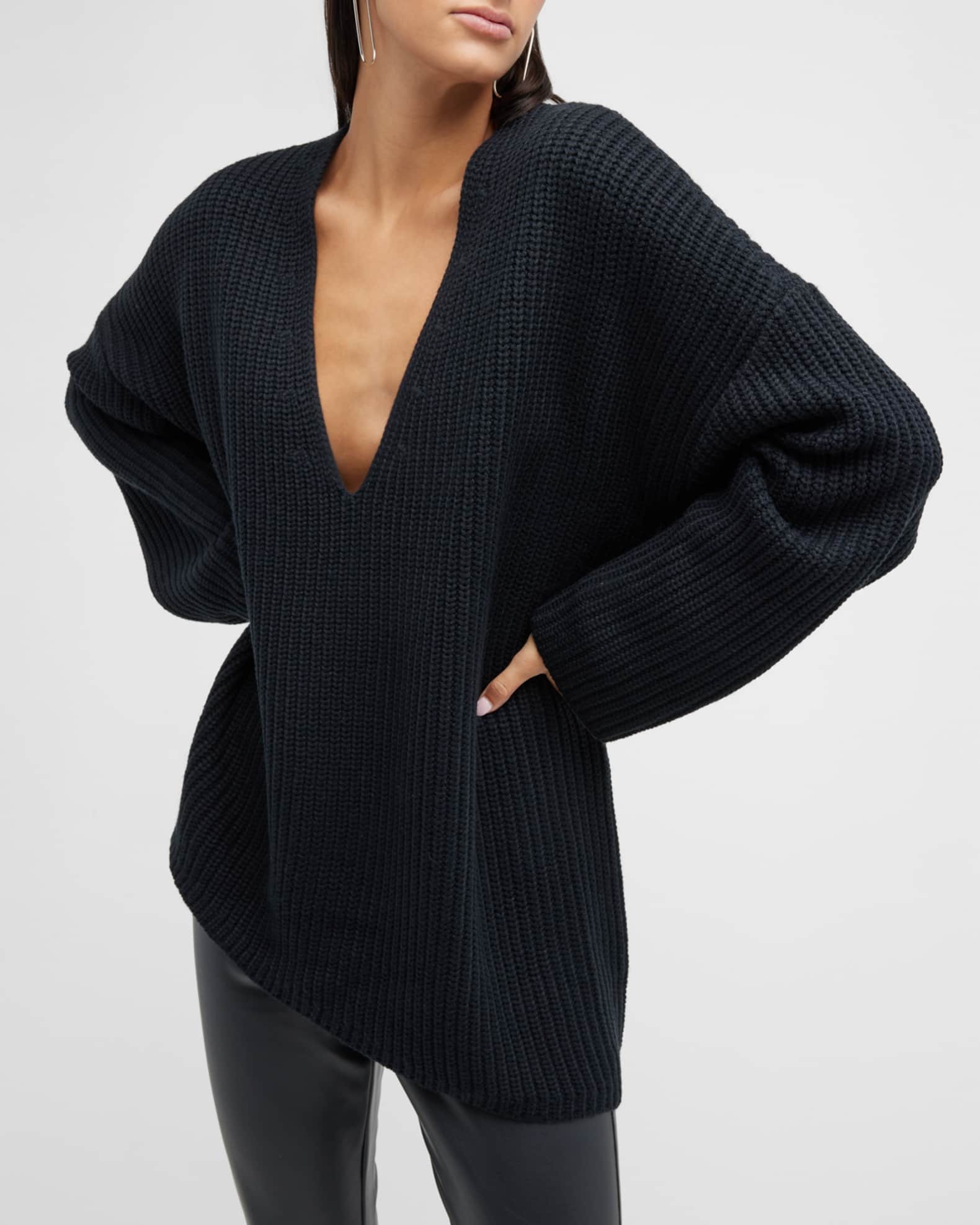 Oversized V Neck Sweater