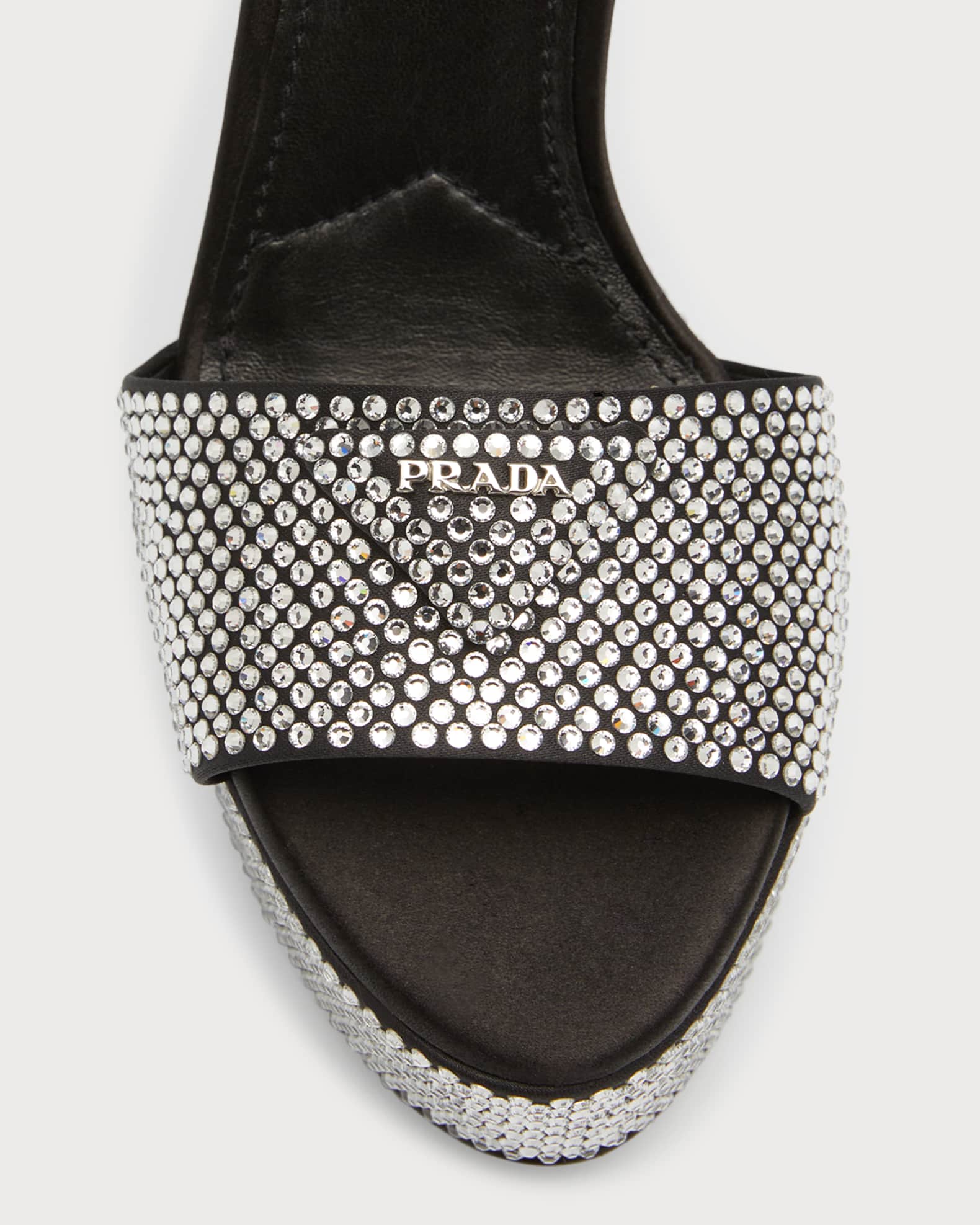 Glitter mules Prada weaker Black