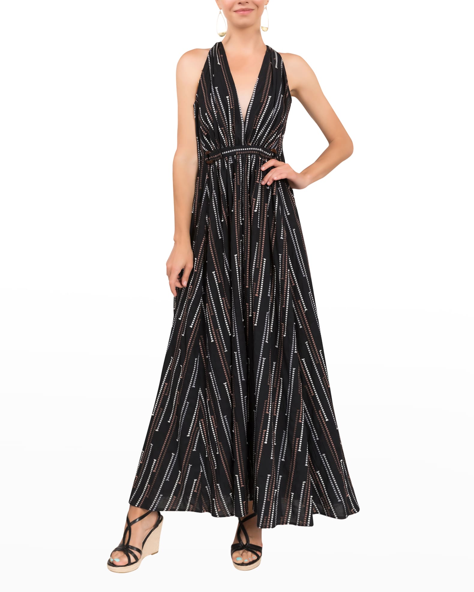 Everyday Ritual Helene VNeck Caftan Maxi Dress Neiman Marcus