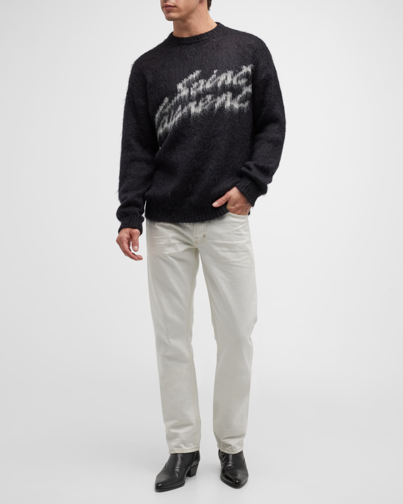 saint laurent logo sweater