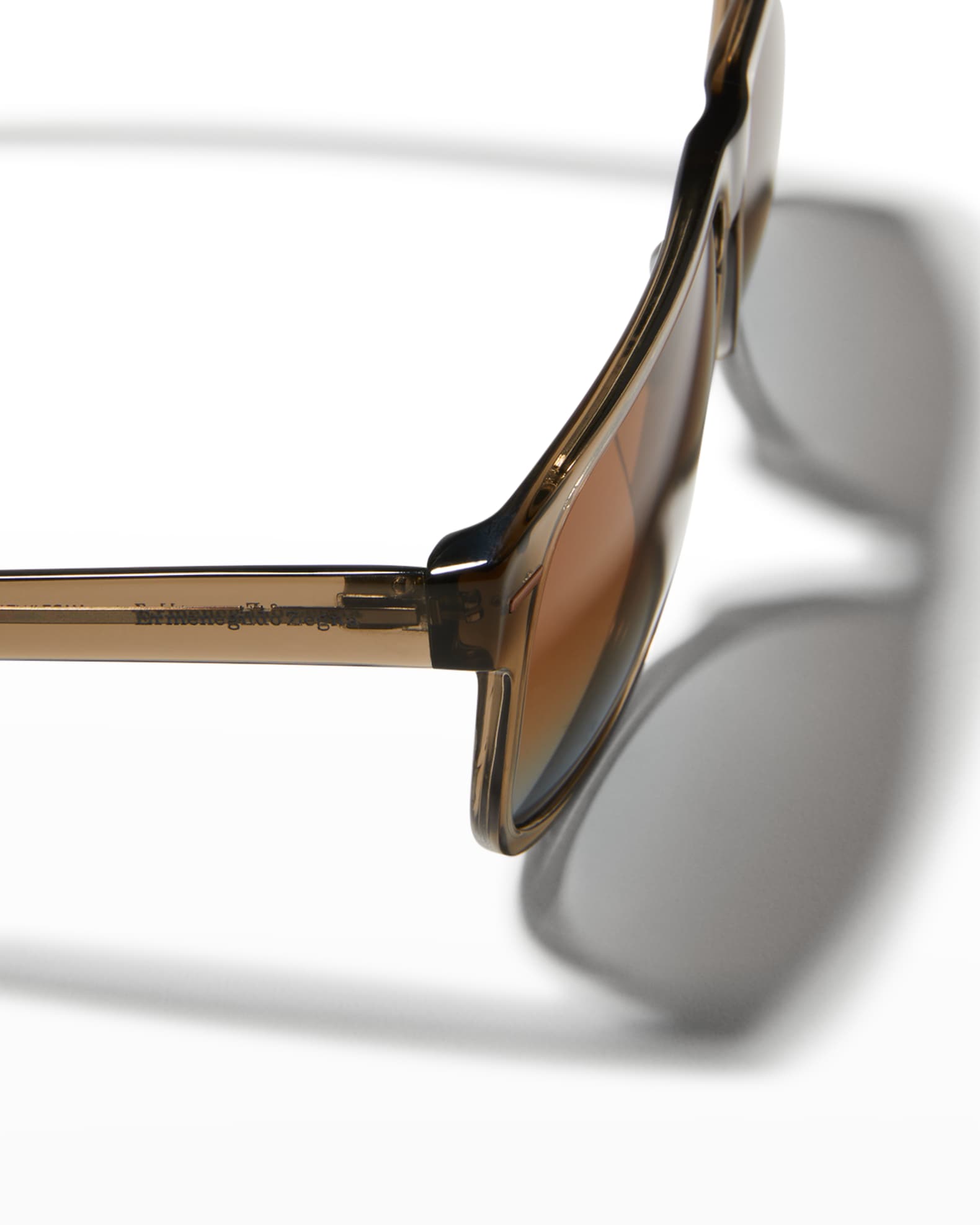 ZEGNA Men's KeyholeBridge Rectangle Sunglasses Neiman Marcus