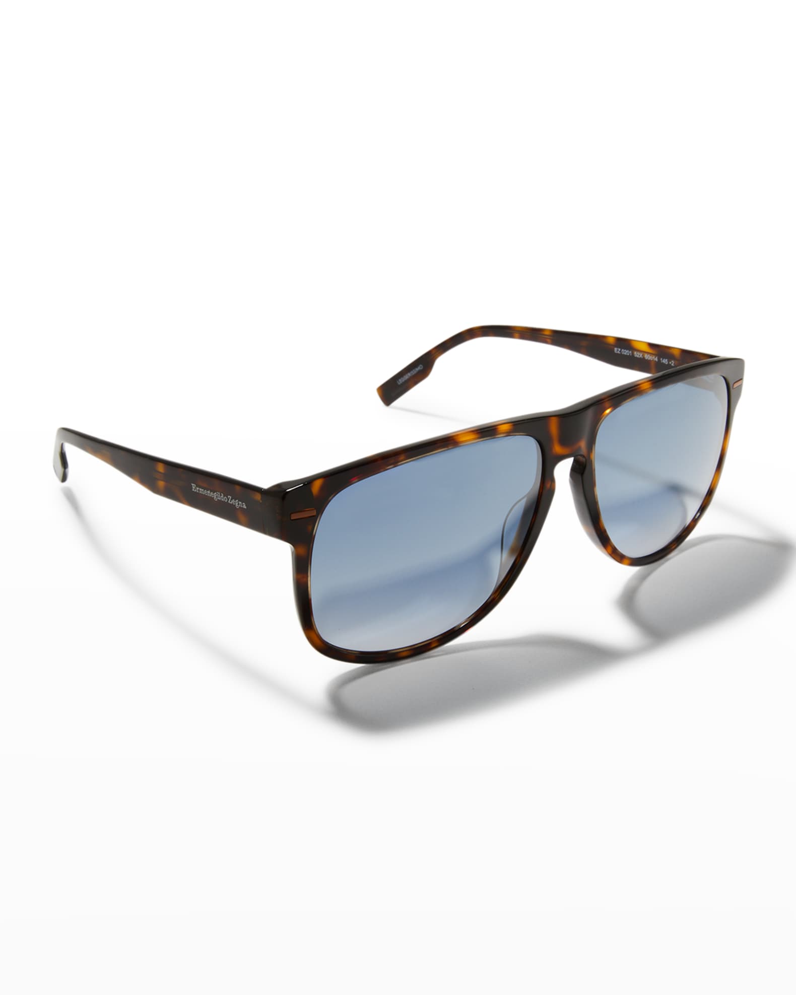 ZEGNA Men's KeyholeBridge Rectangle Sunglasses Neiman Marcus