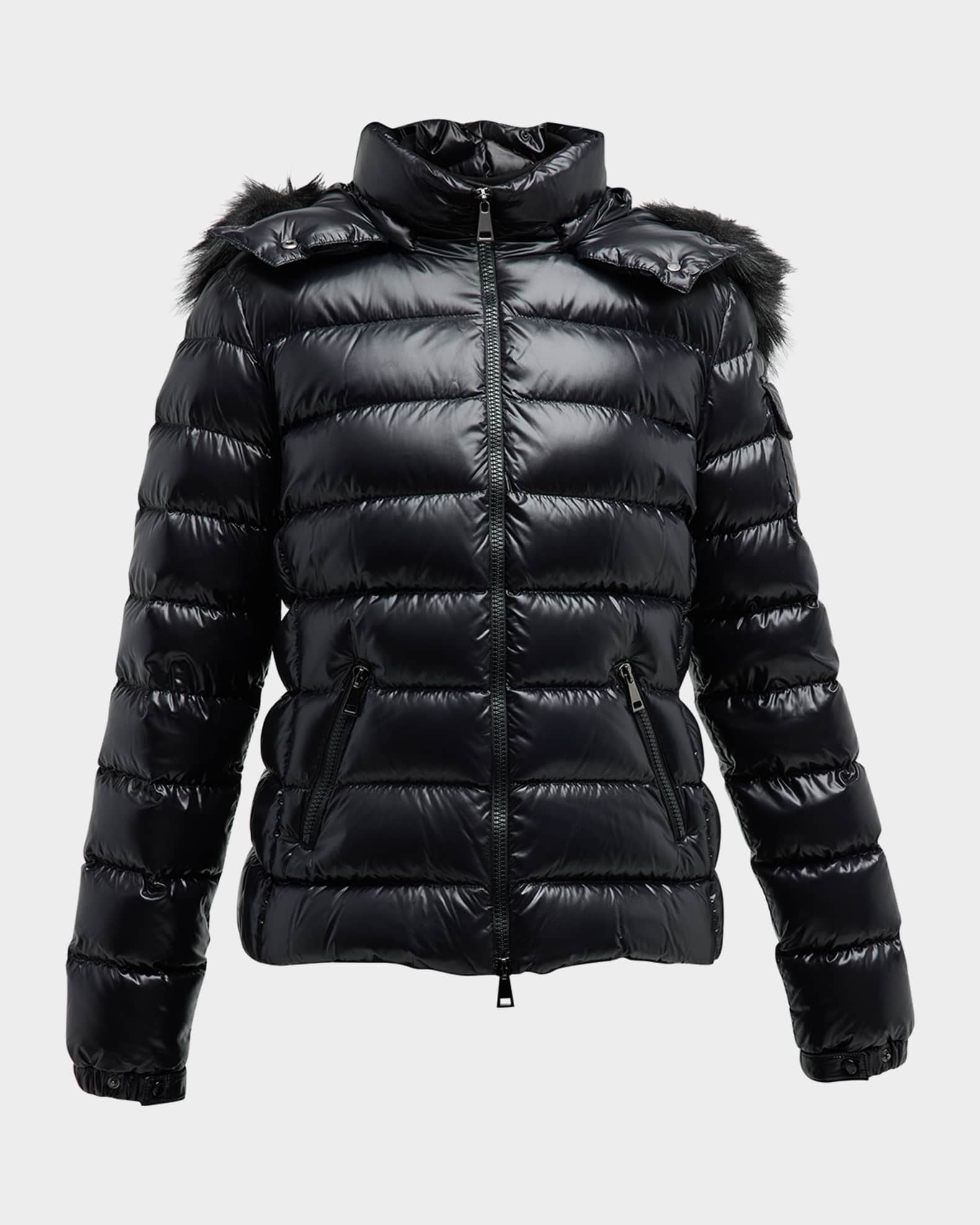 Womens moncler jacket with fur hood online
