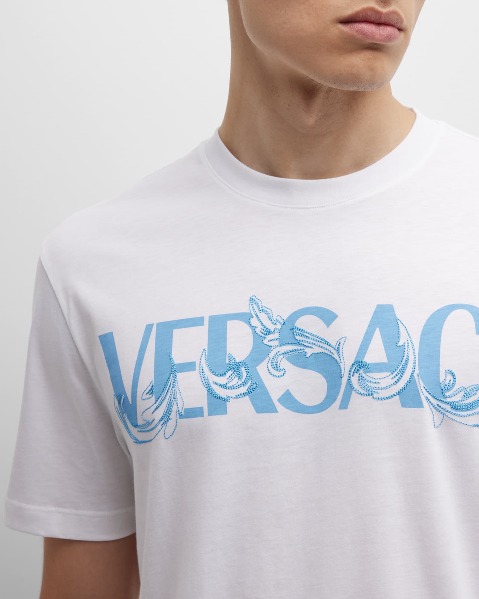 Versace White Barocco T-Shirt