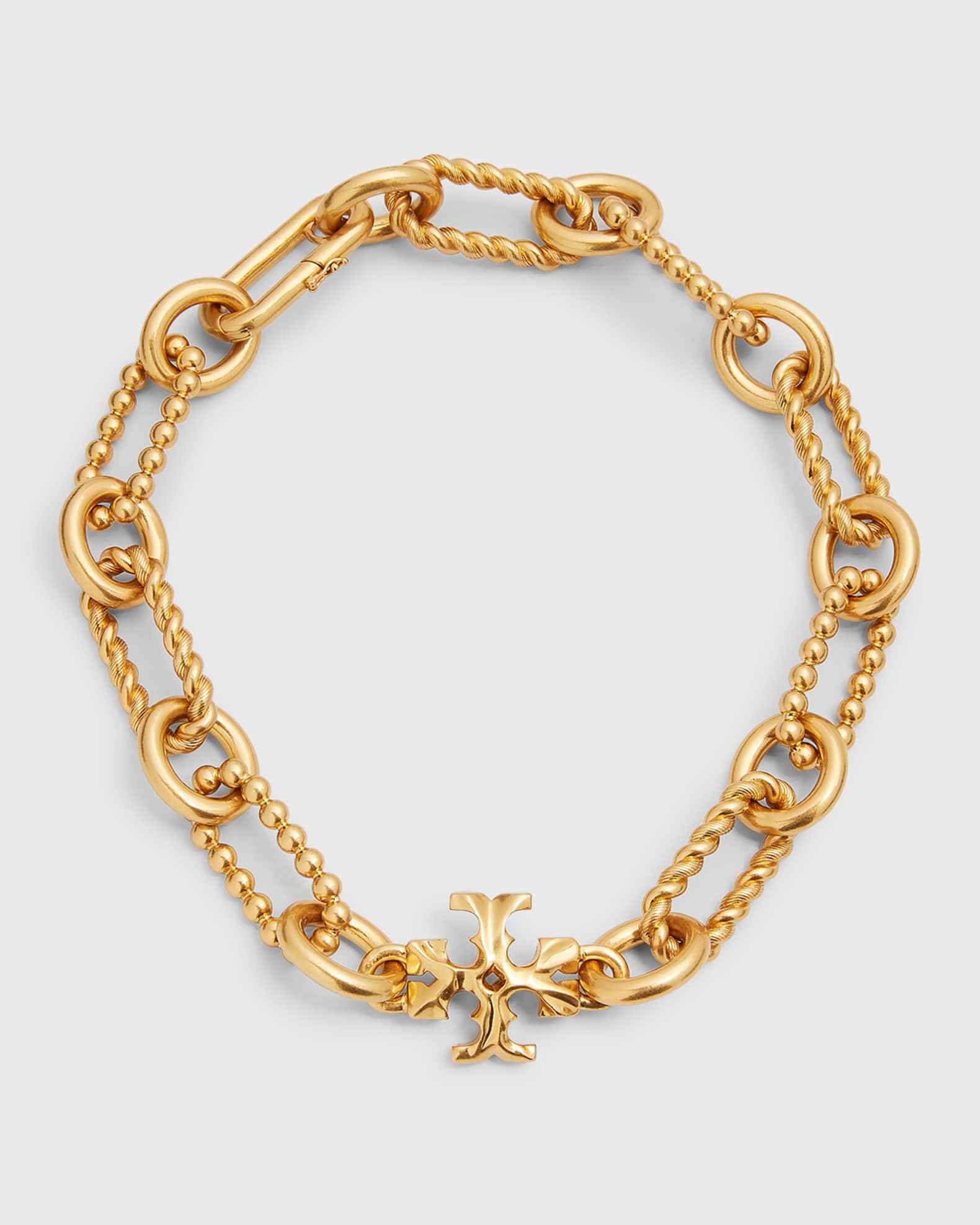 Tory Burch Roxanne Chain Beaded Rope Necklace, Gold Neiman Marcus