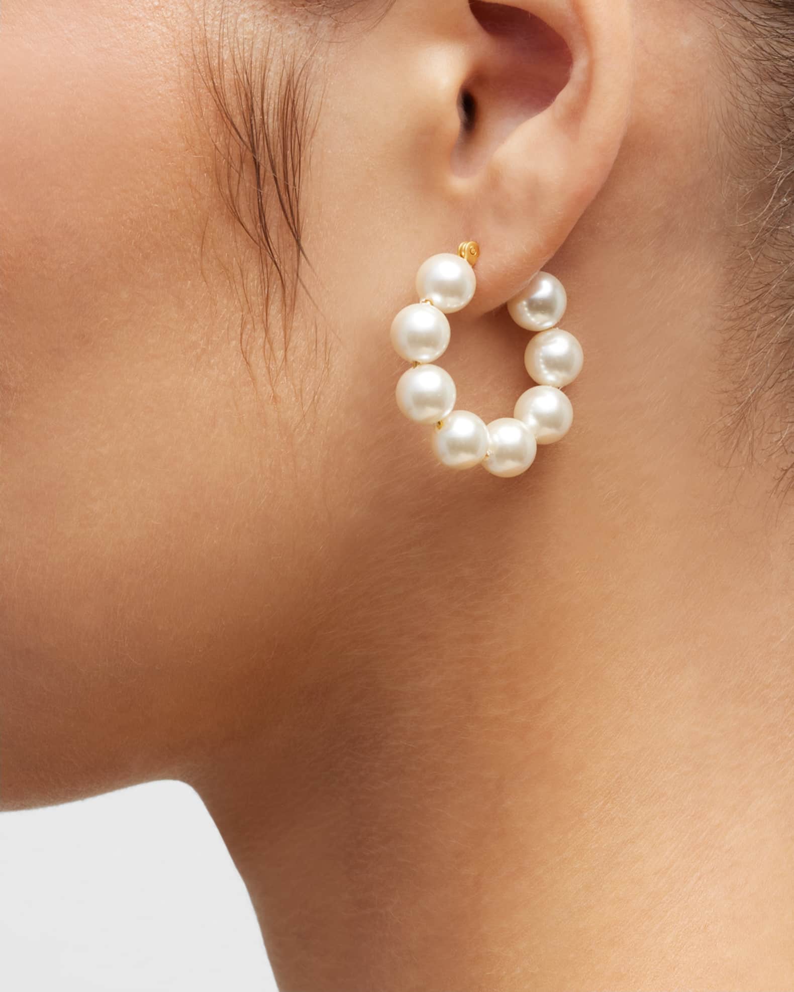 Tory burch pierced t hoop earrings on sale