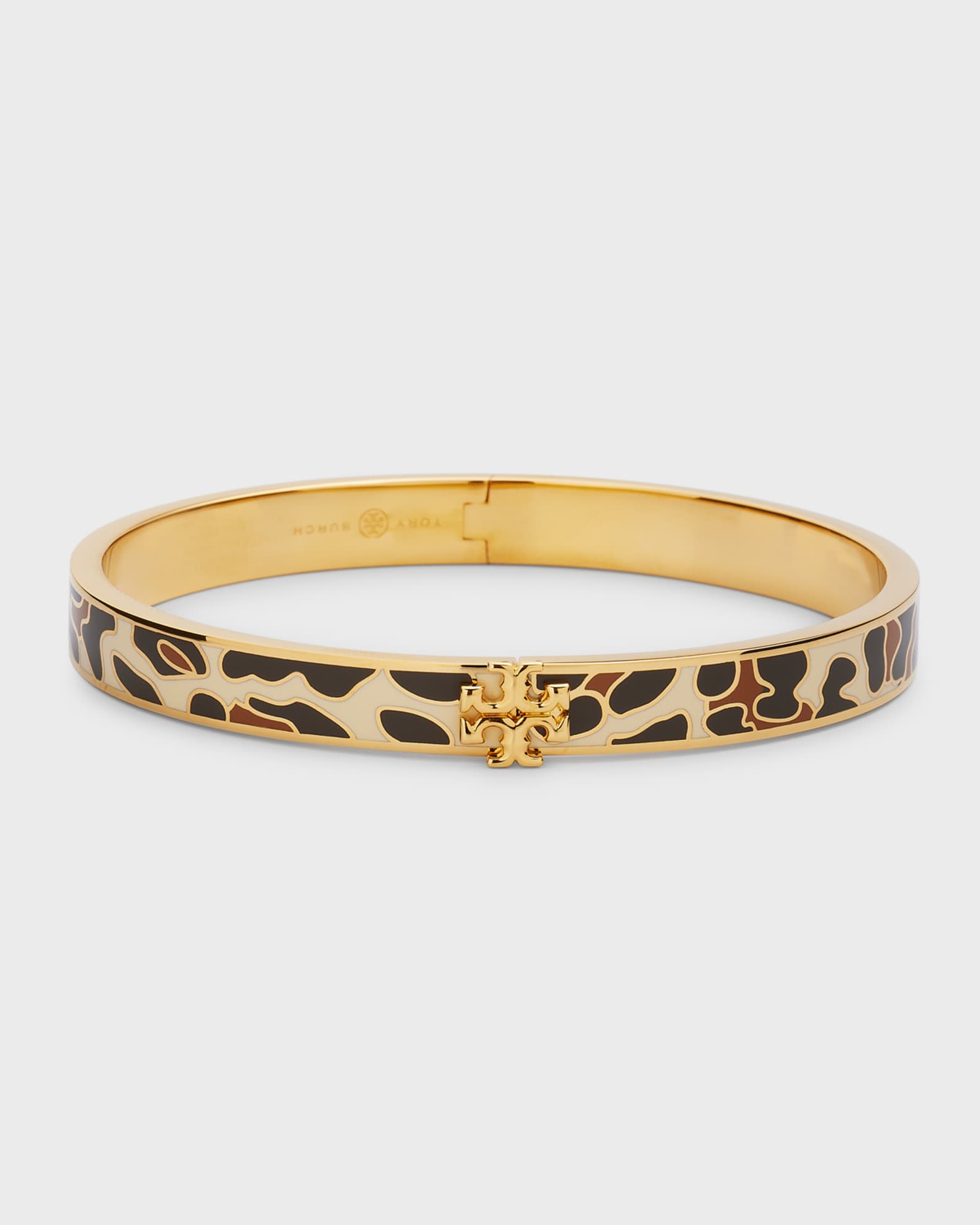 Kira Enamel 7mm Bracelet, Gold/Leopard