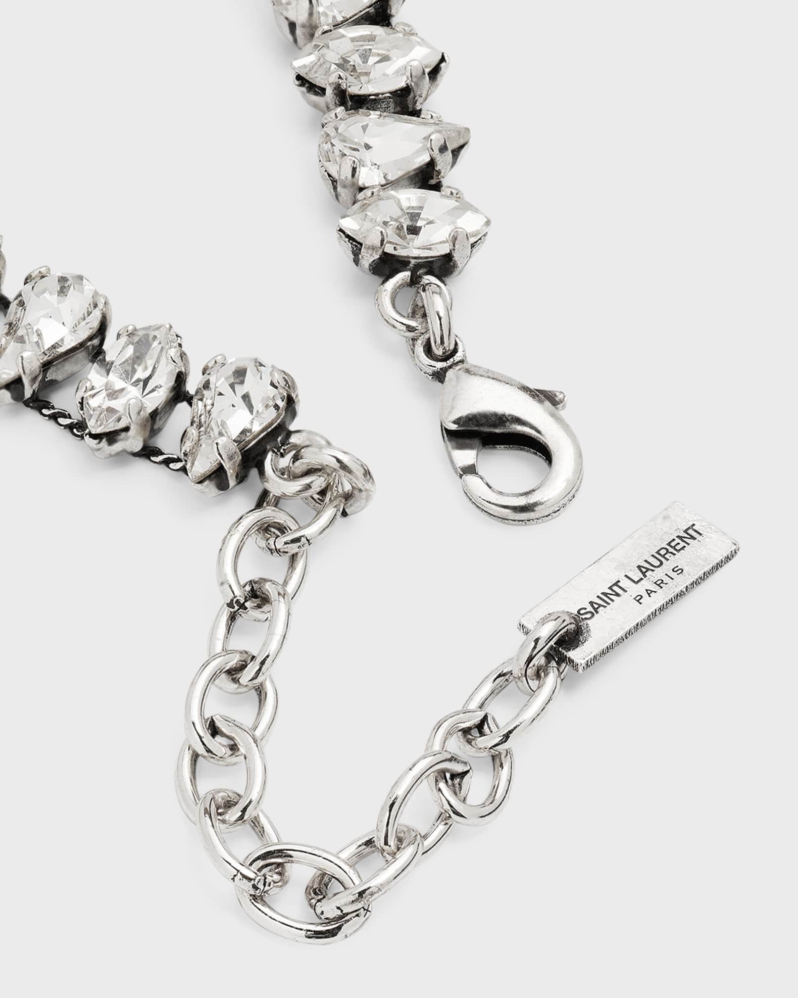 Saint Laurent Pear Rhinestone Choker | Neiman Marcus
