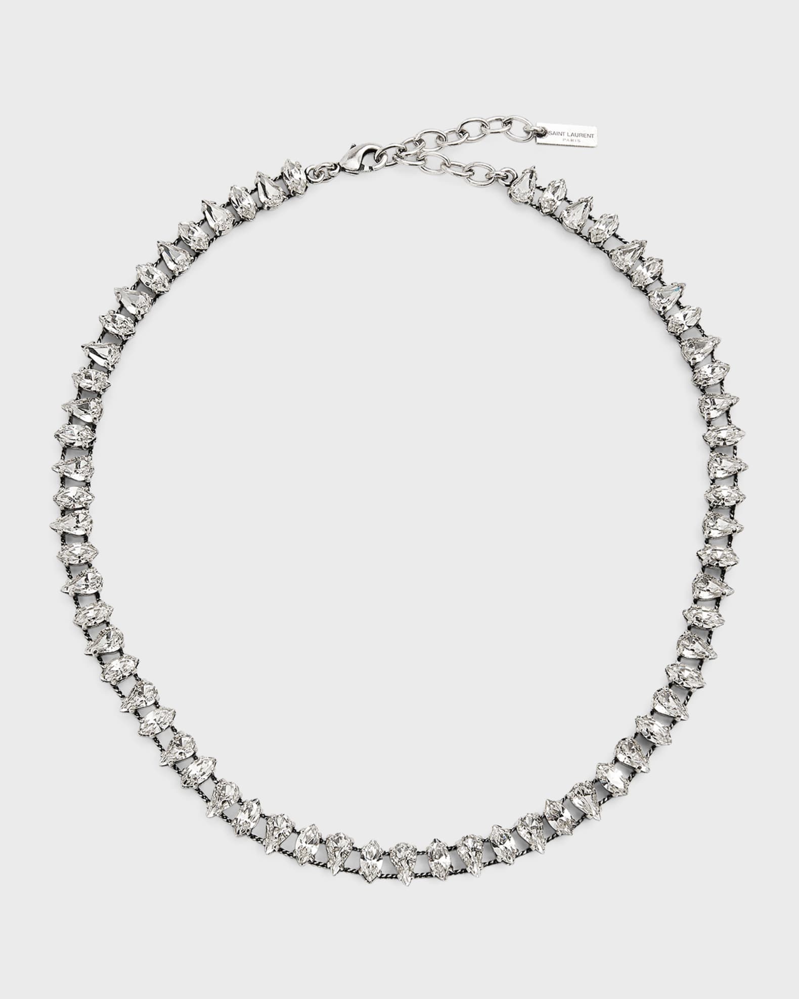 Saint Laurent Pear Rhinestone Choker | Neiman Marcus