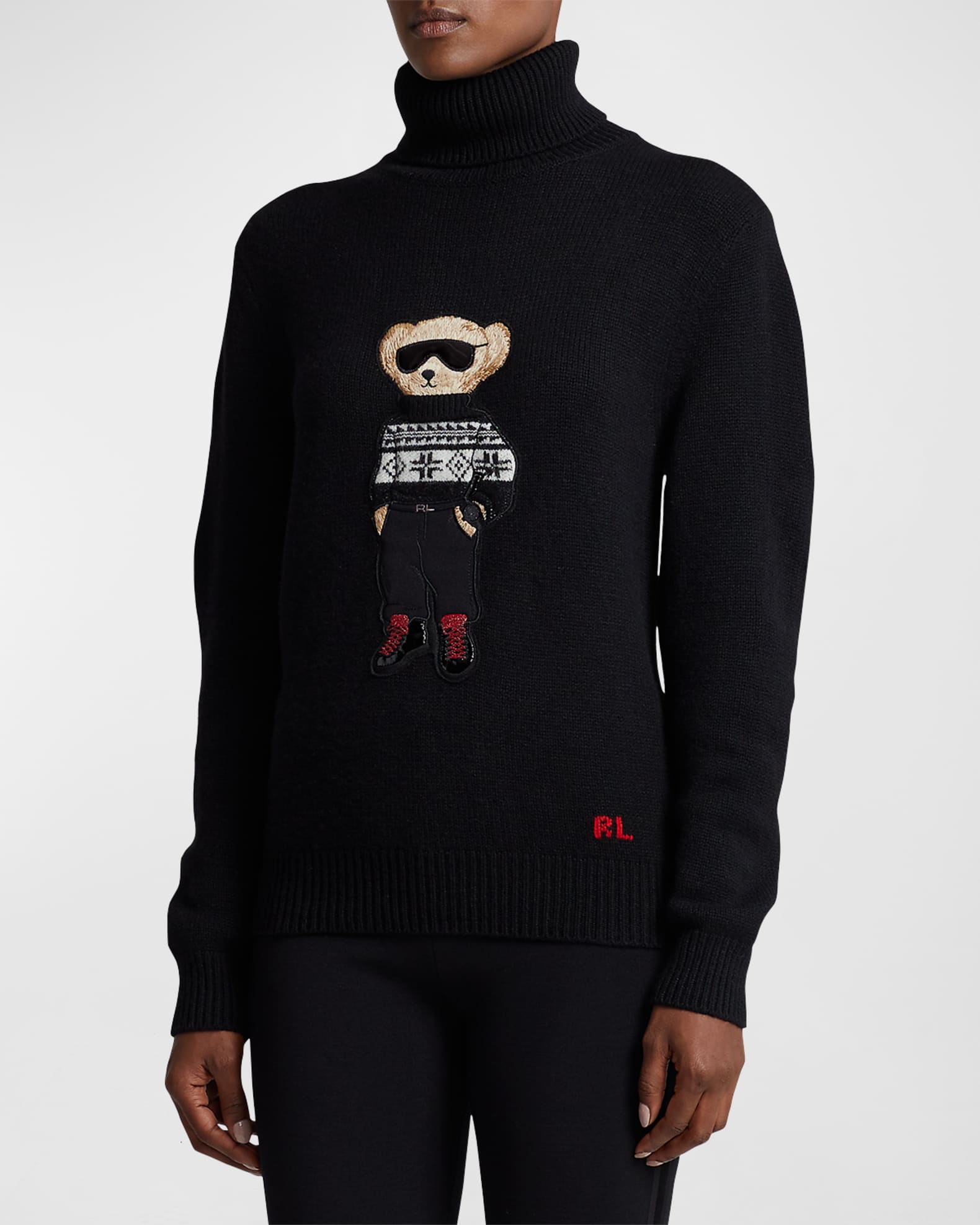 Ralph Lauren Collection Nordic Ski Bear Cashmere Turtleneck Neiman Marcus