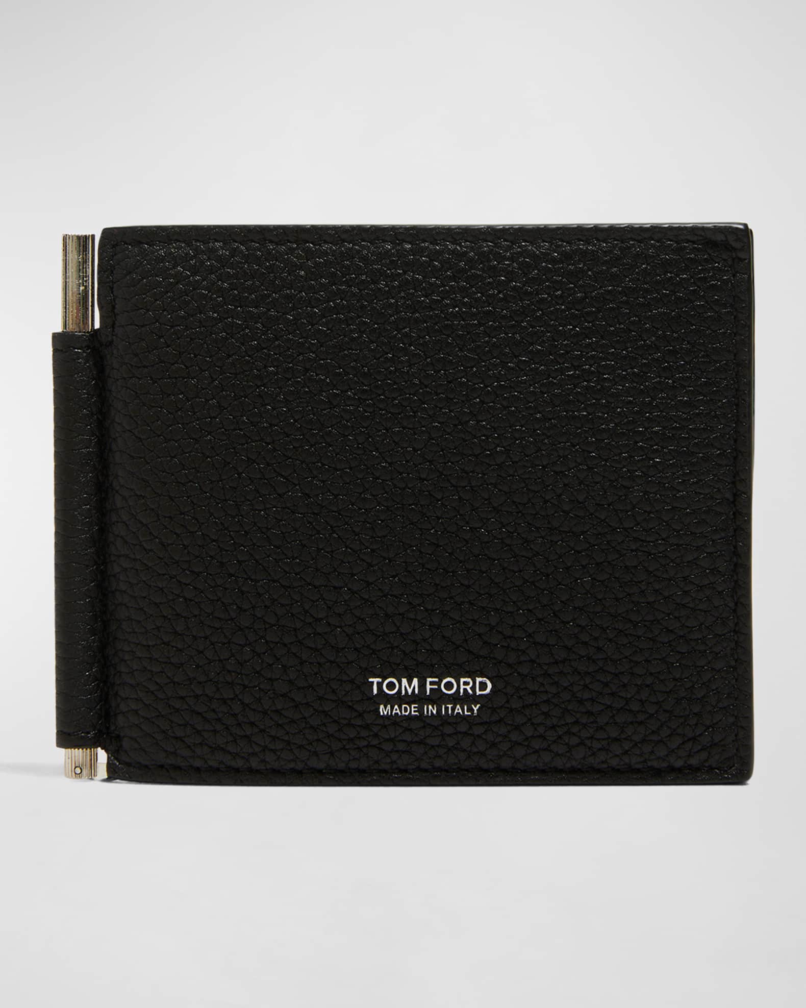 Men's T-Line Leather Money Clip Wallet 0