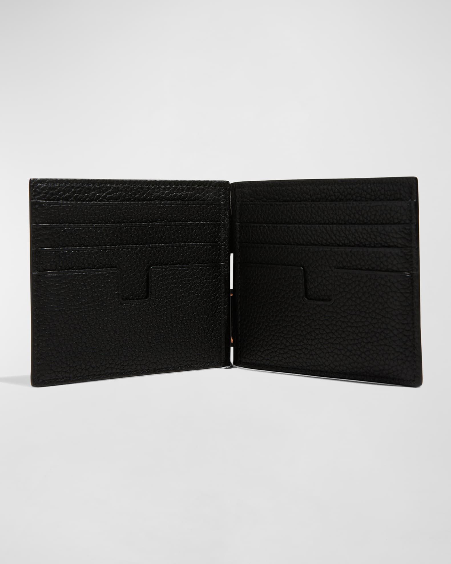 TOM FORD Men's T-Line Leather Money Clip Wallet | Neiman Marcus