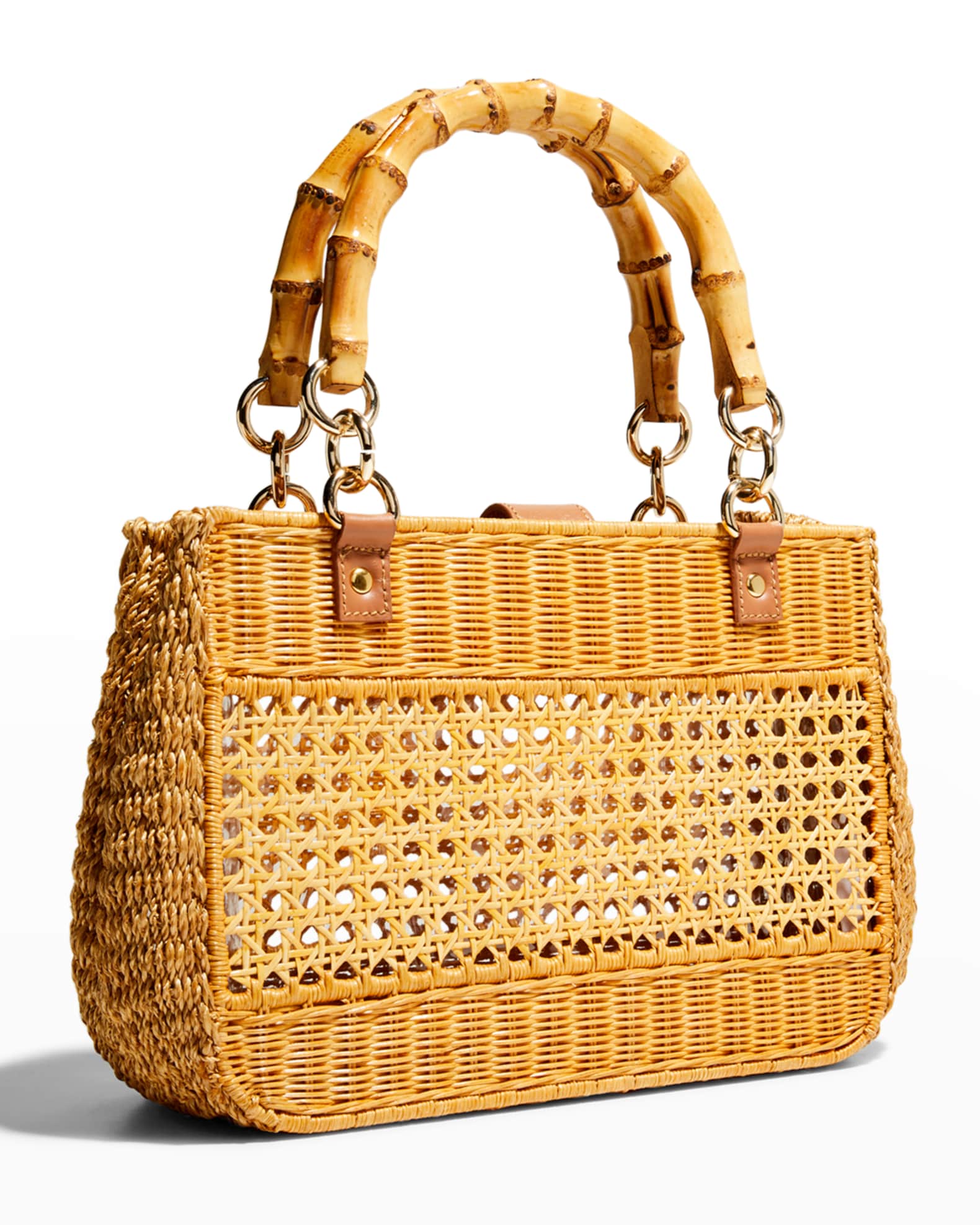 Serpui Amanda Wicker TopHandle Bag Neiman Marcus