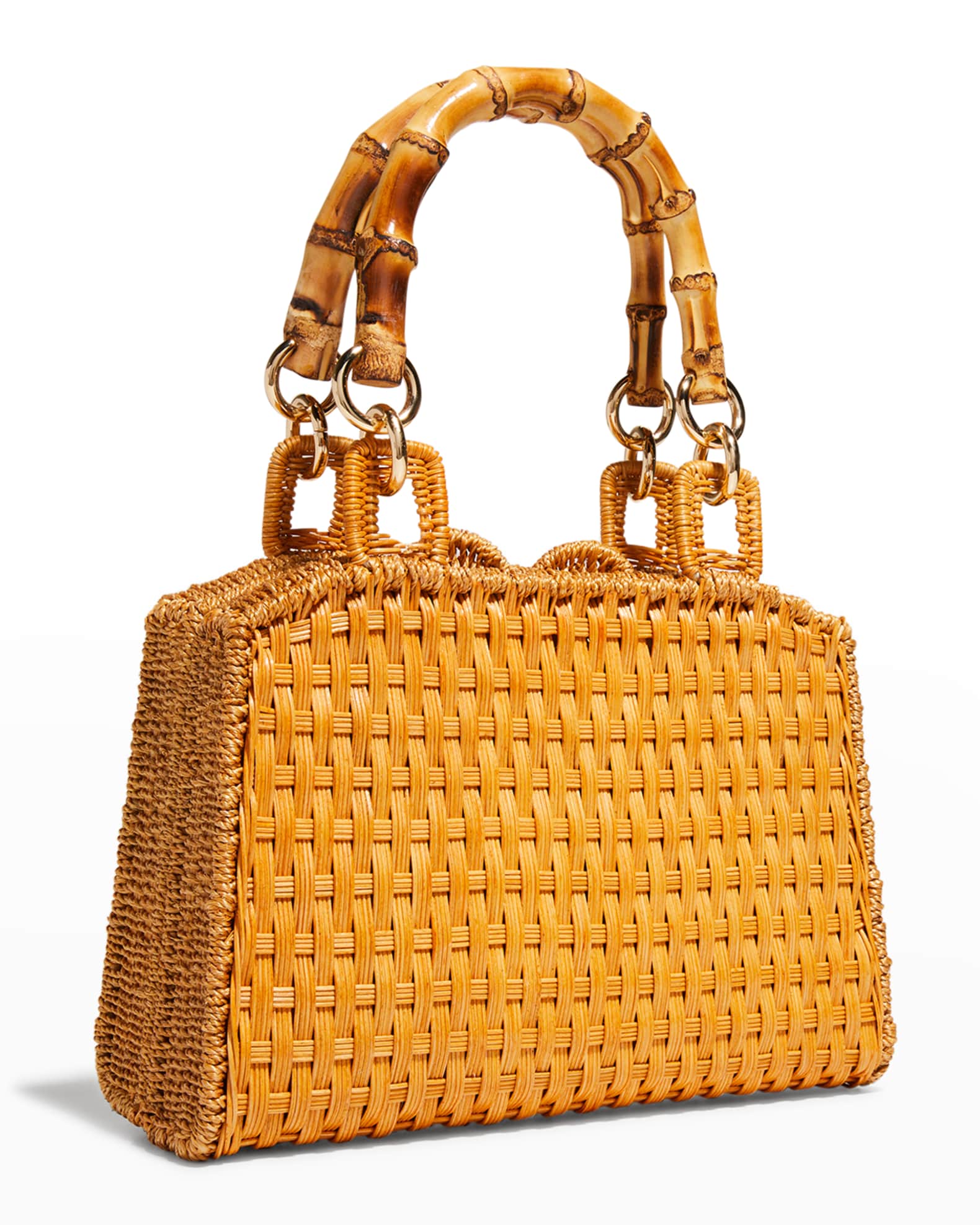 Serpui Manuela Wicker TopHandle Bag Neiman Marcus