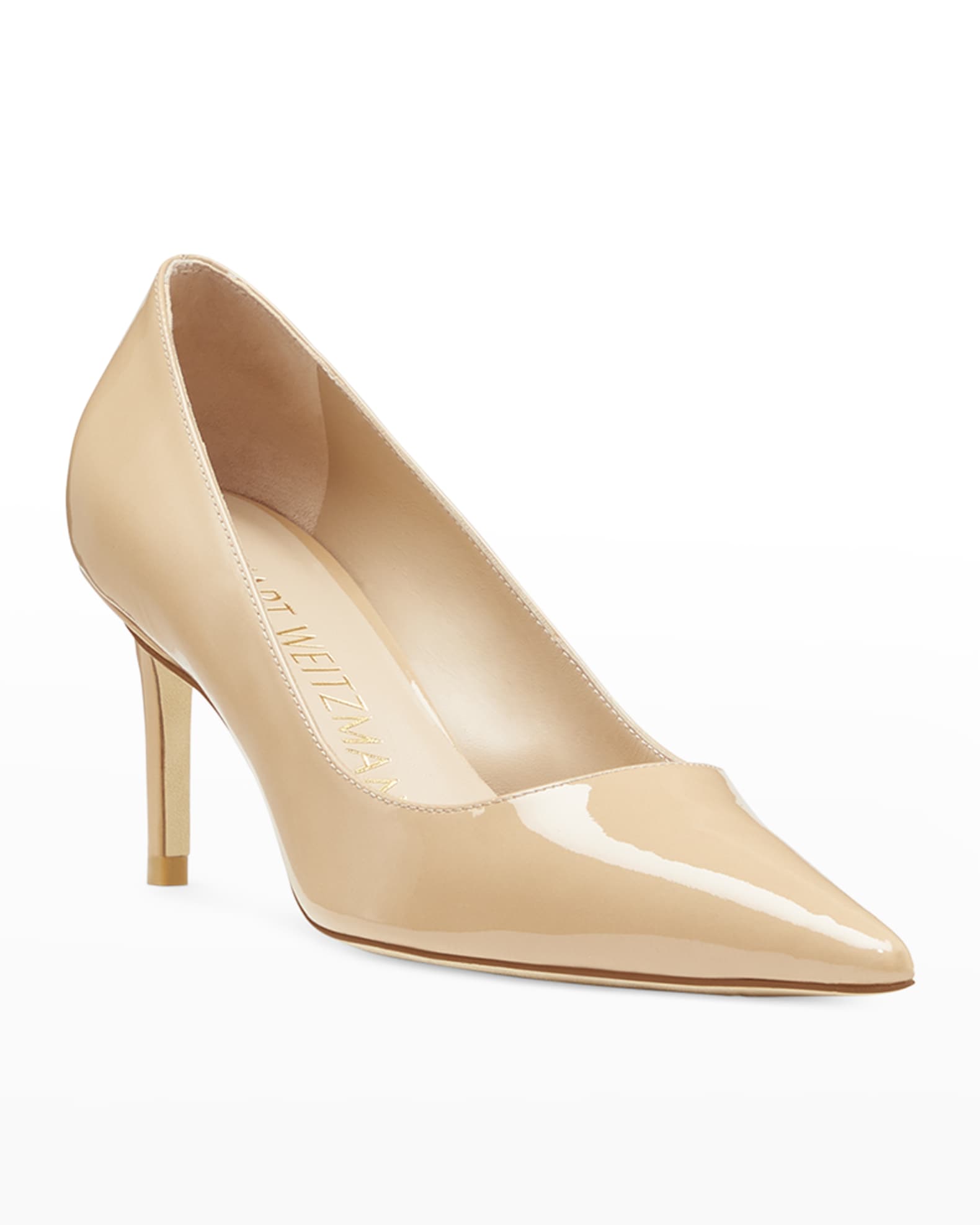 stuart weitzman royal leather stiletto pumps