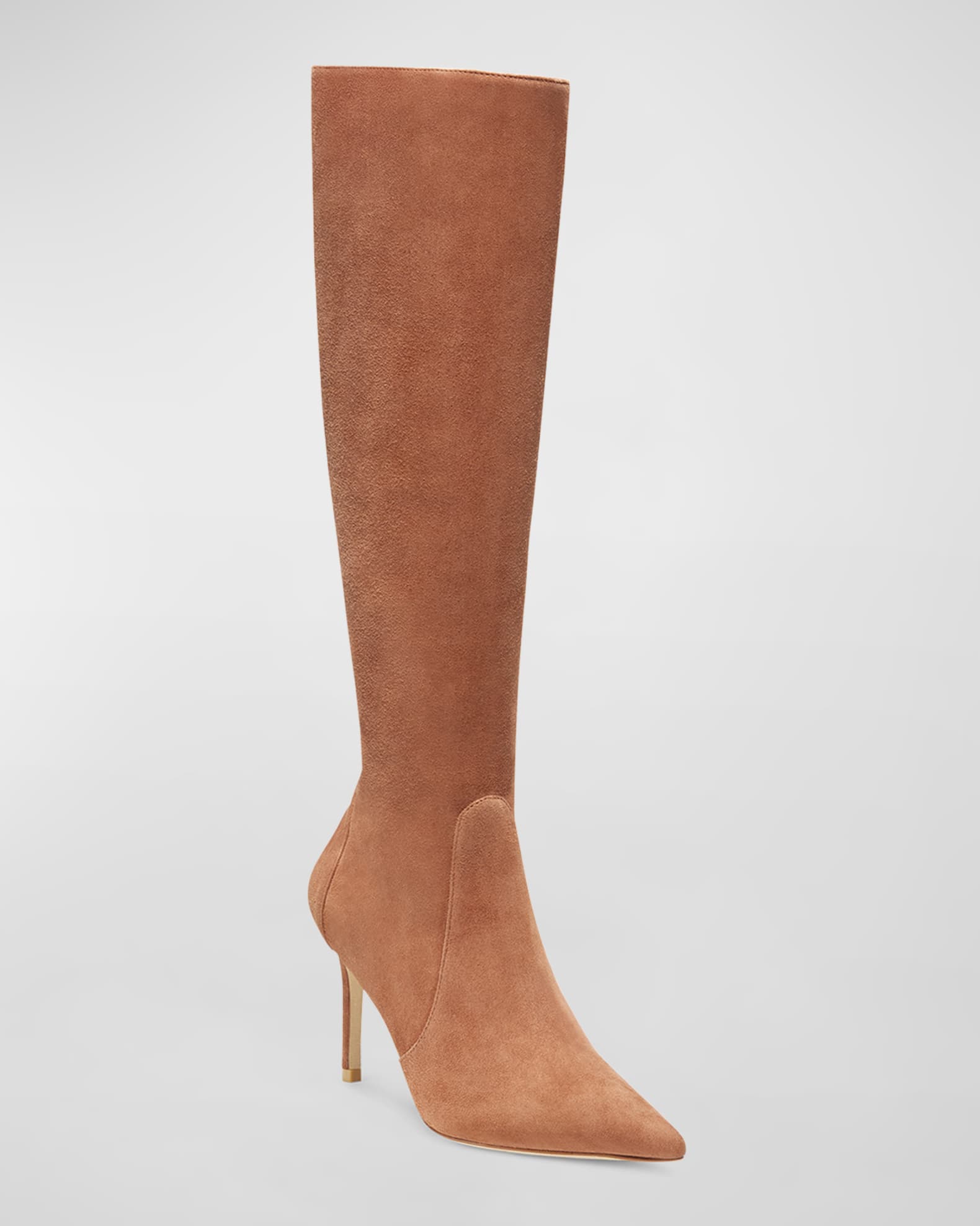 Louis Vuitton Donna Knee-high Leather Heeled Boots in Brown